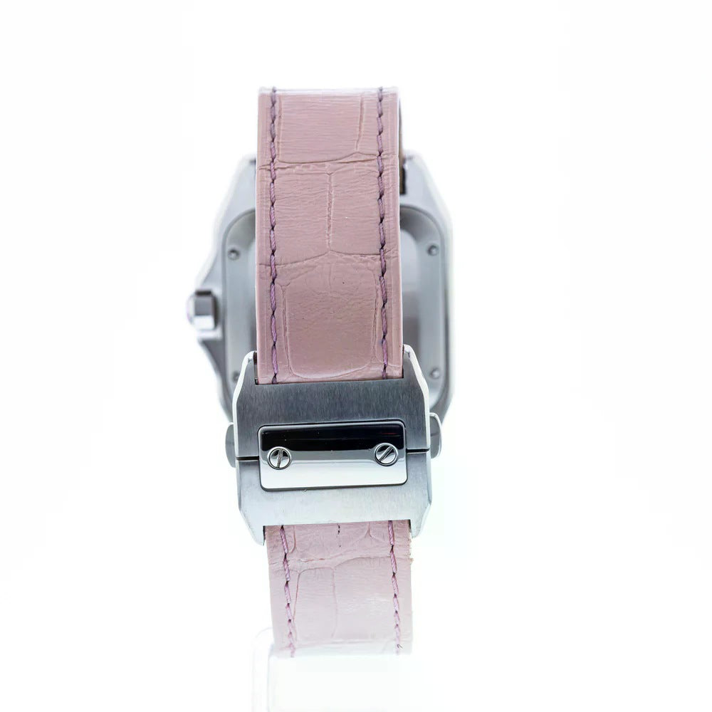 Santos 100 Pink dial automatic
