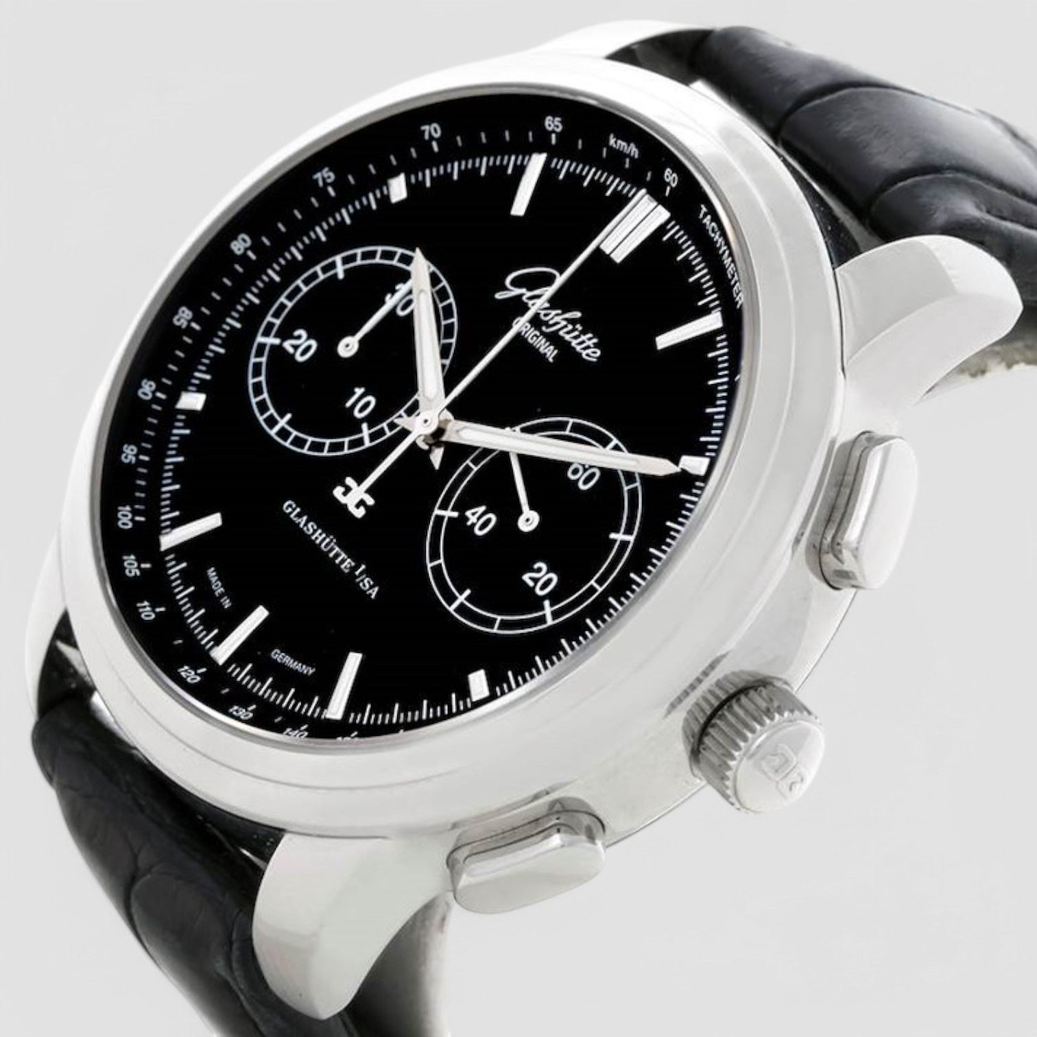 Glashutte Senator Chronograph XL Auto Black Dial Men's Watch
