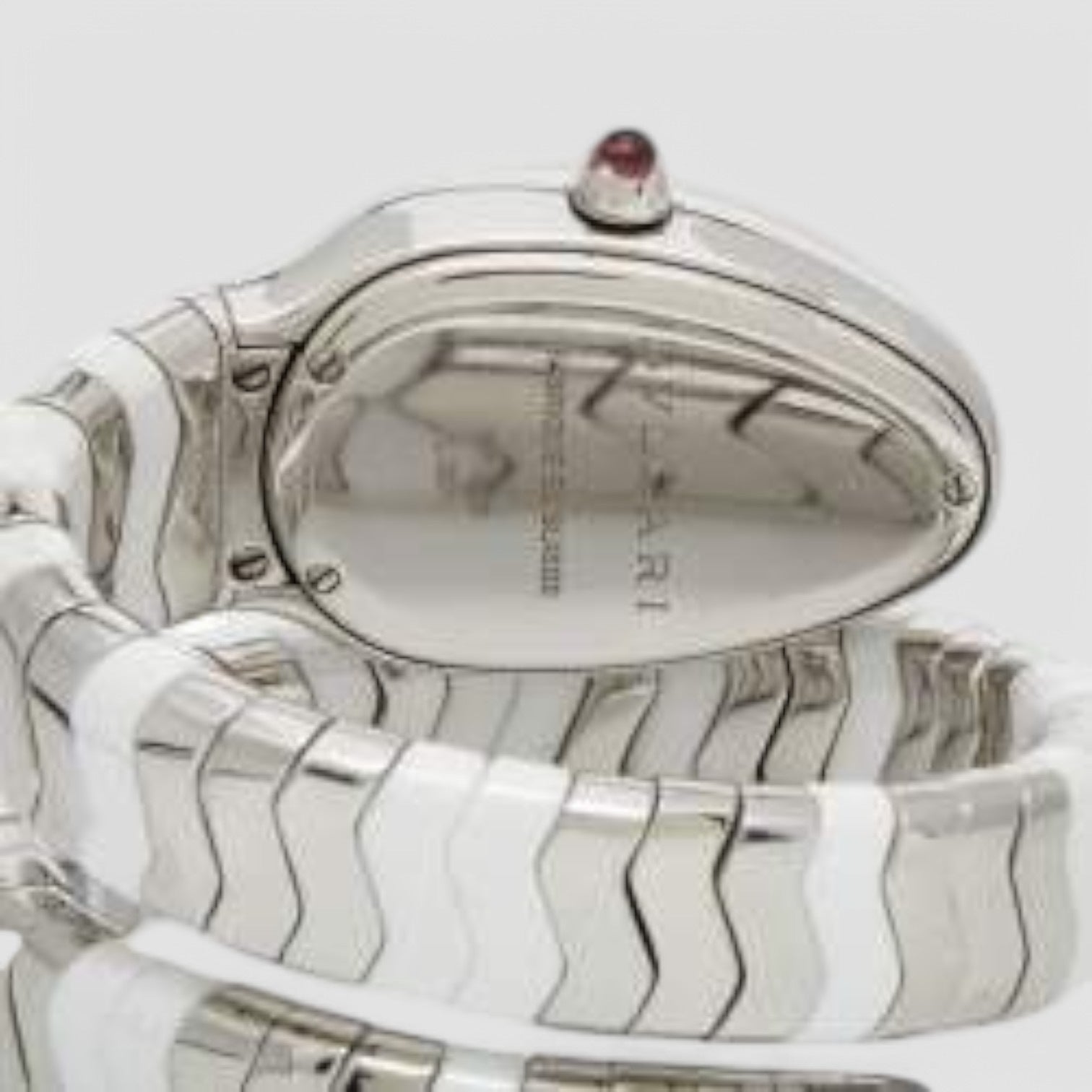 Serpenti Spiga White Lacquered Dial Quartz Ladies Watch