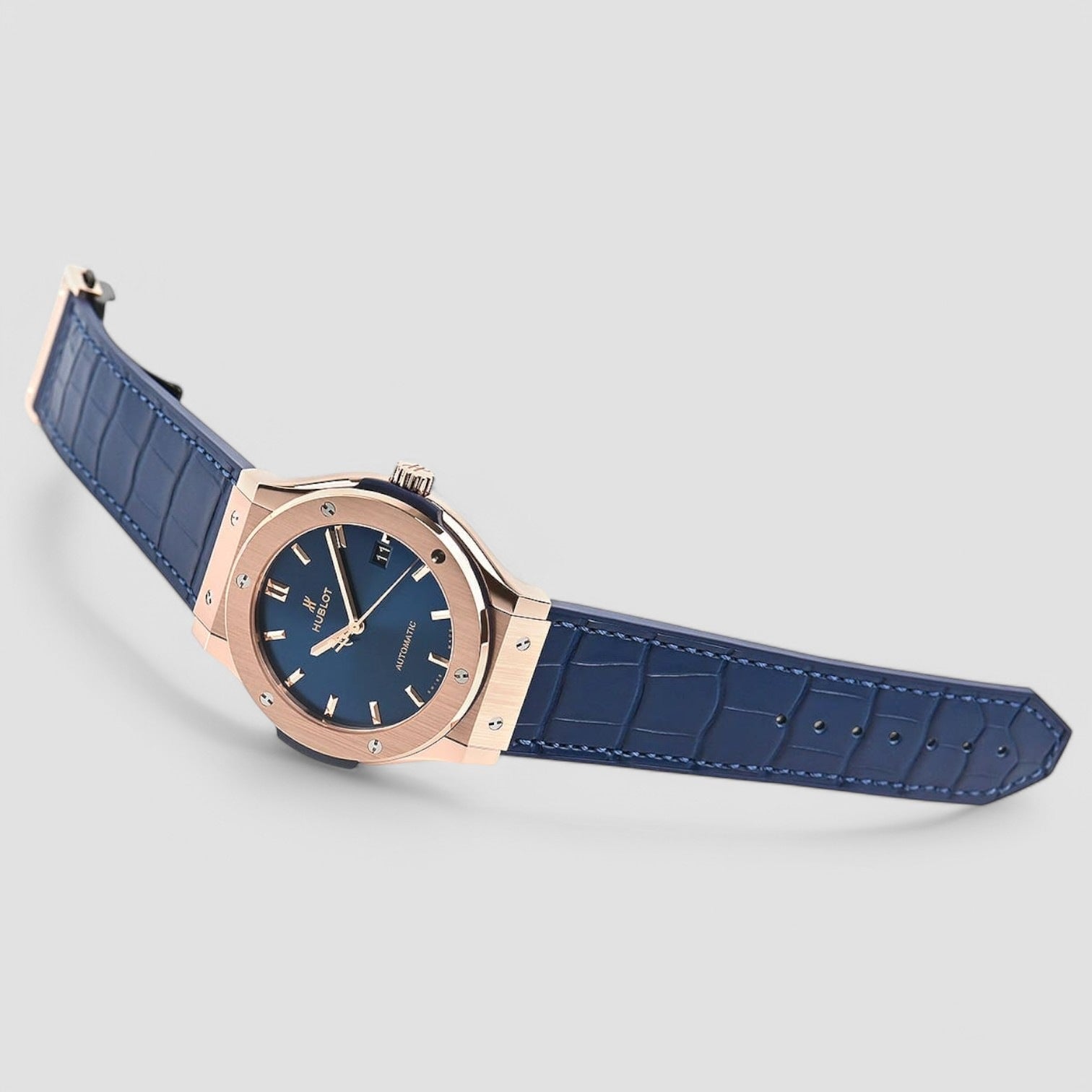 Classic Fusion Blue Sunray Dial 18kt King Gold Automatic Men's Watch