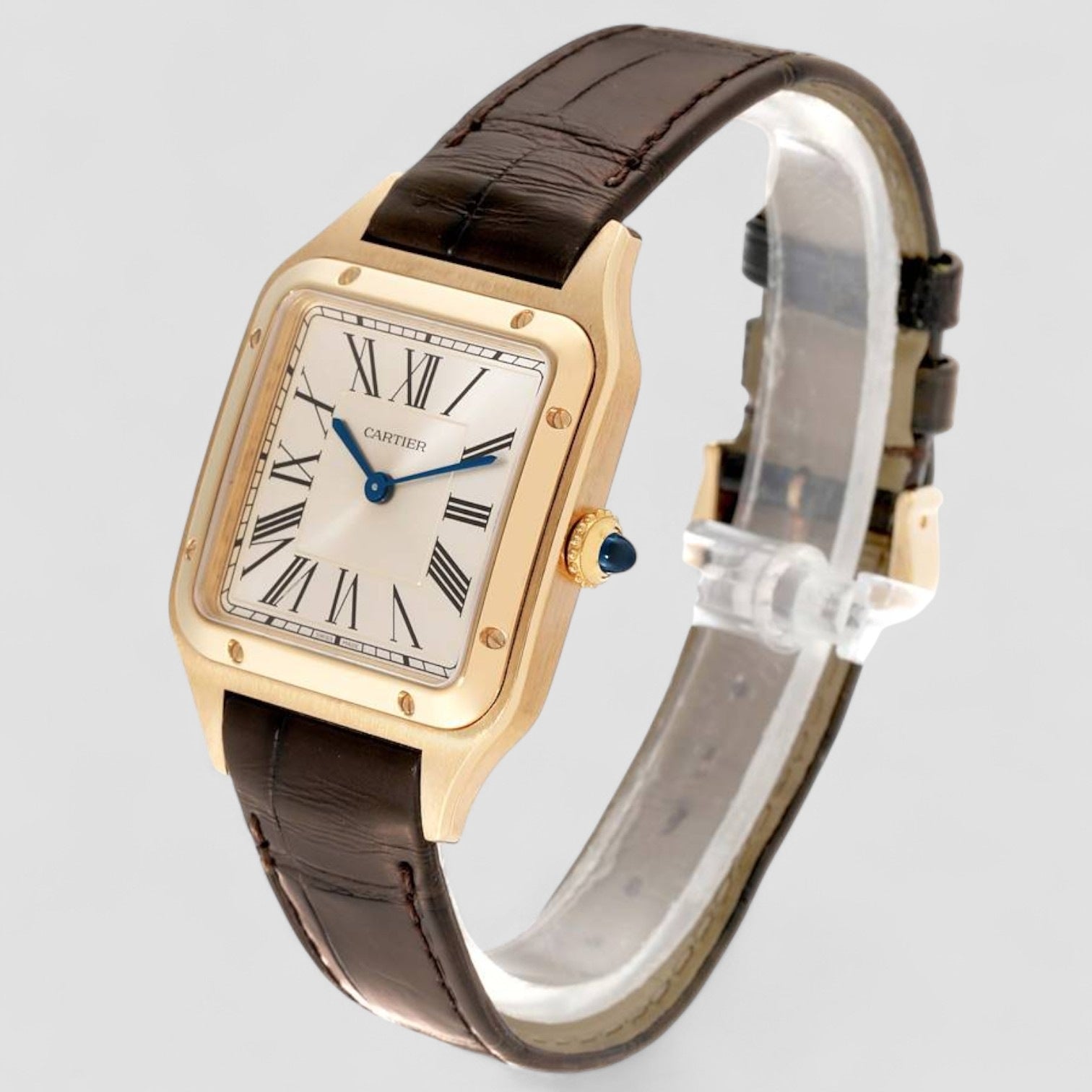 Santos Dumont La Baladeuse Large Limited Edition Yellow Gold Mens Watch