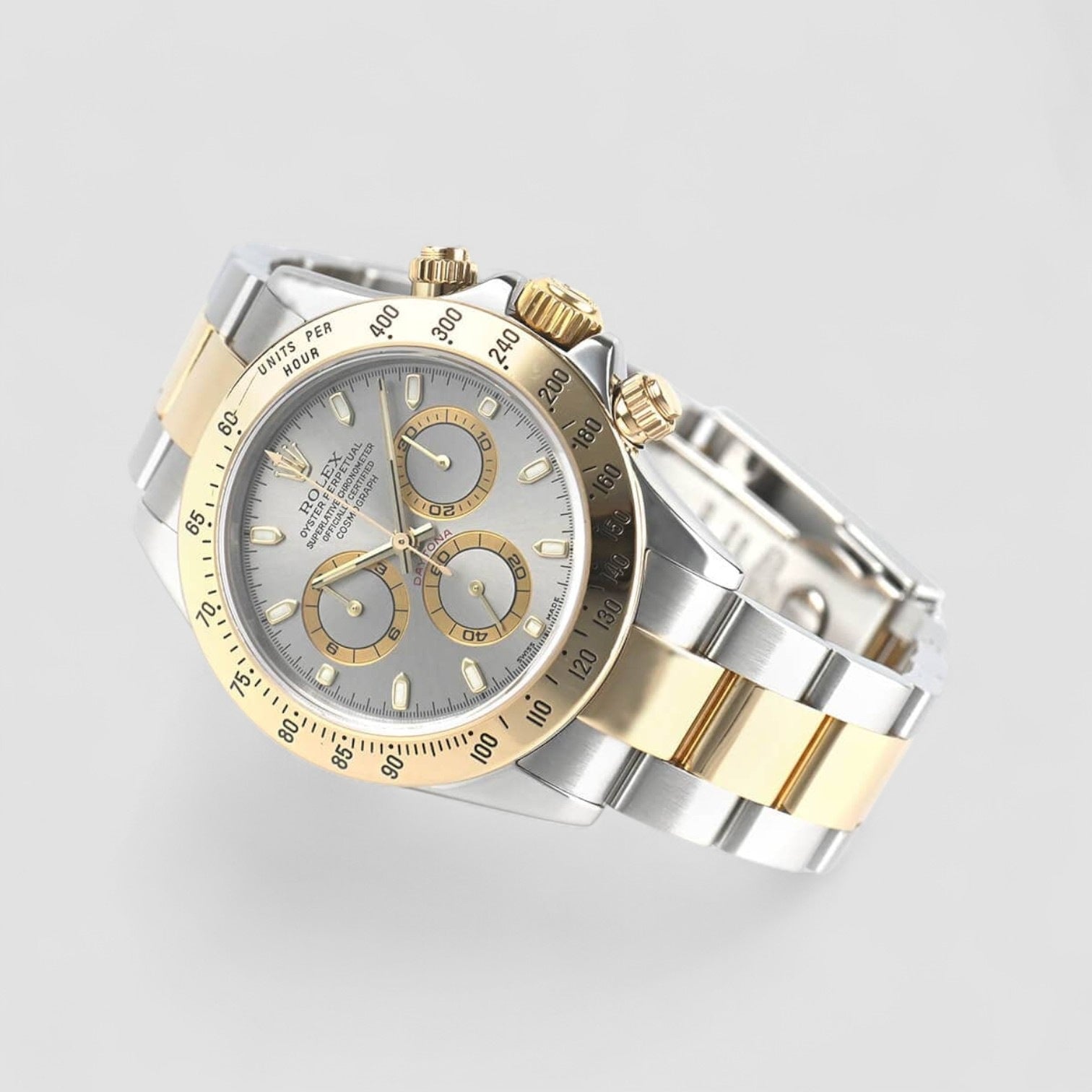 Cosmograph Daytona Grey Dial 18kt Yellow Gold Oyster Automatic Men's Watch