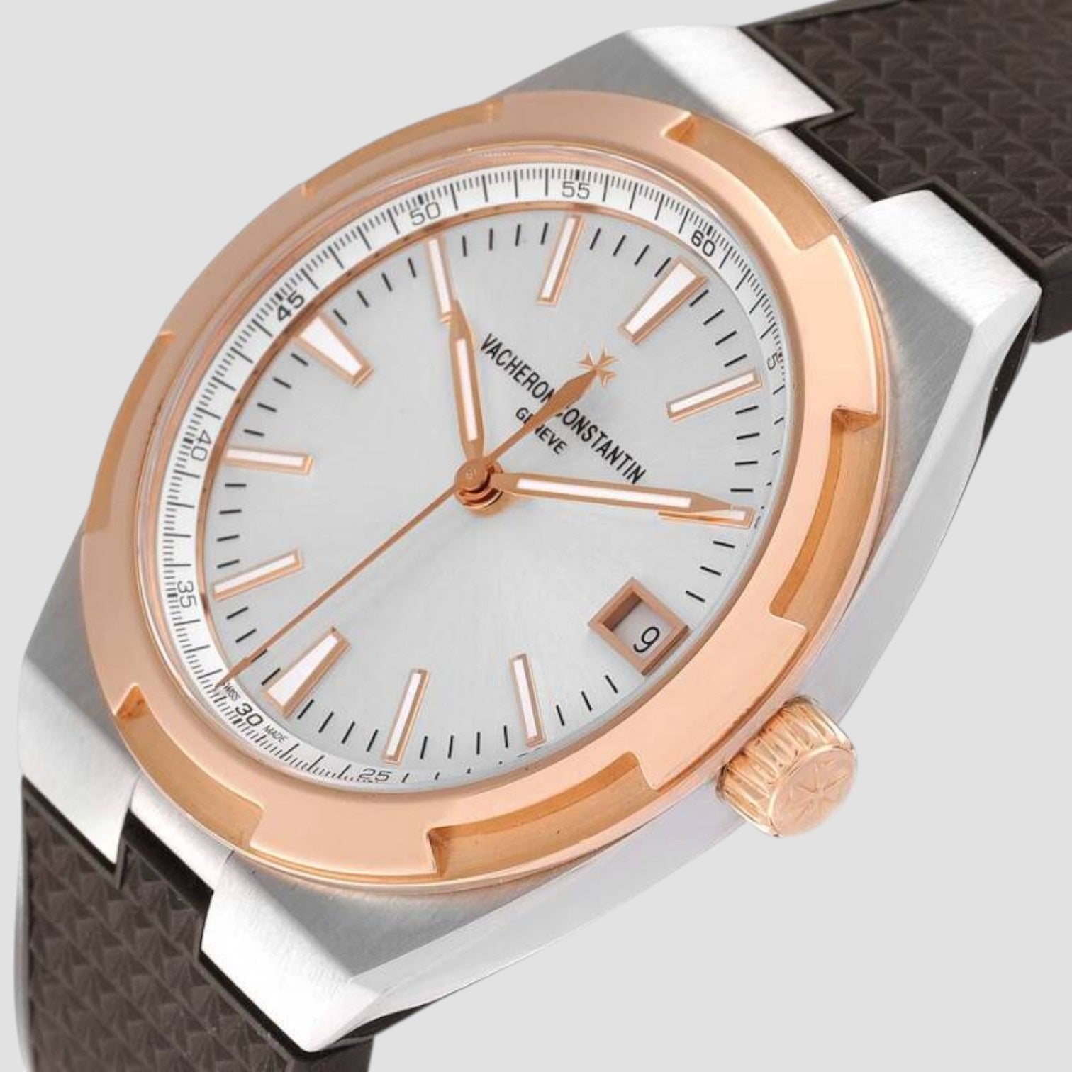 Overseas 41mm Stainless Steel Rose Gold Automatic