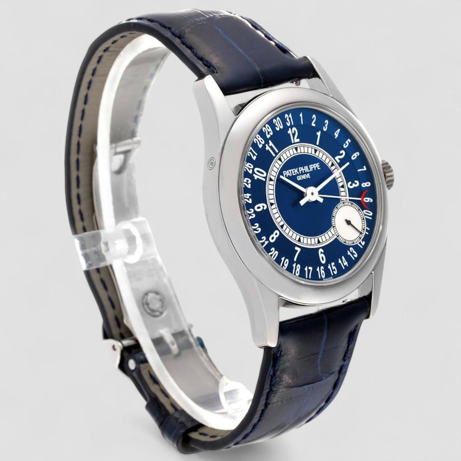 Calatrava Blue Dial 18K White Gold / Deployant