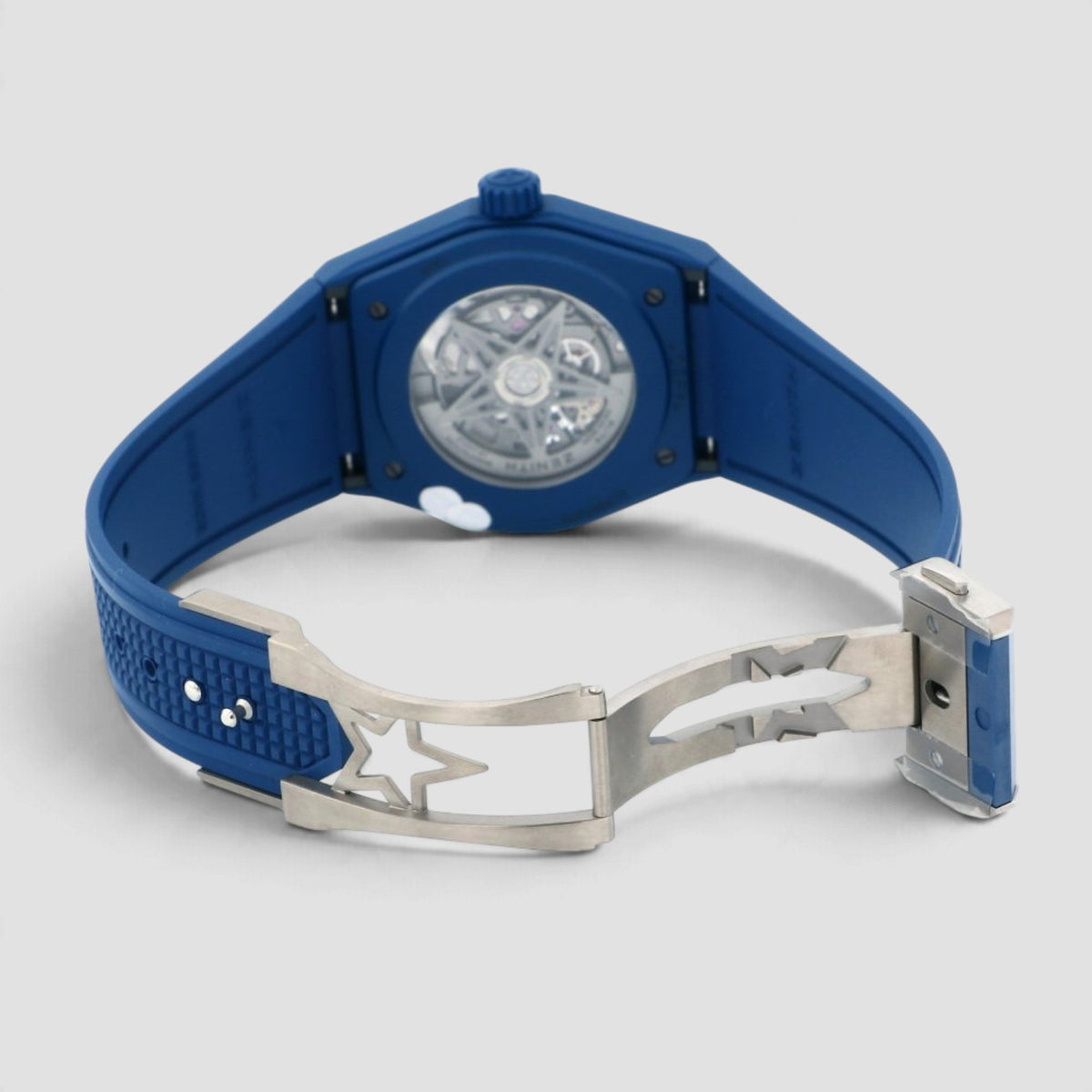 Defy Classic Blue Skeleton Dial Ceramic