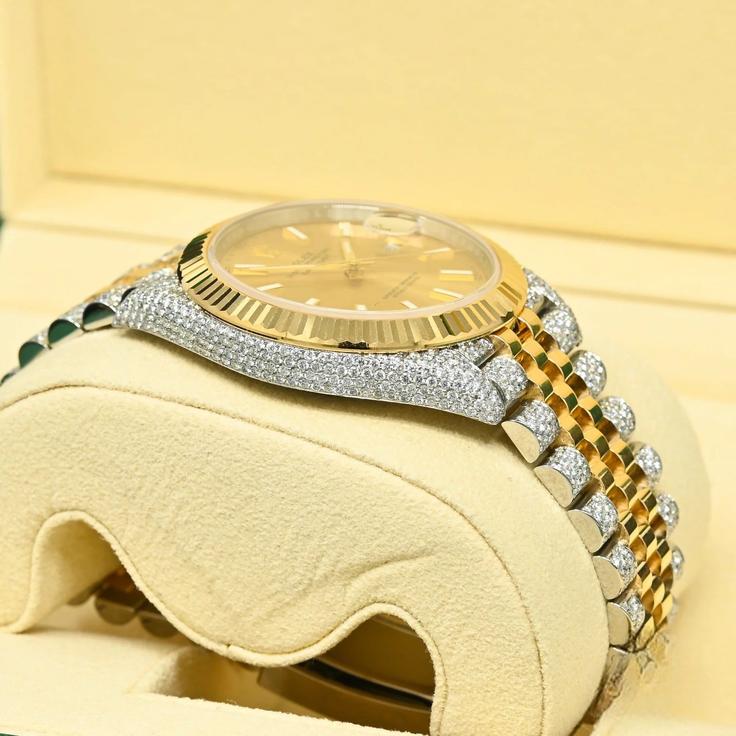 DATEJUST 41MM - CHAMPAGNE JUBILEE FLUTED ICED out