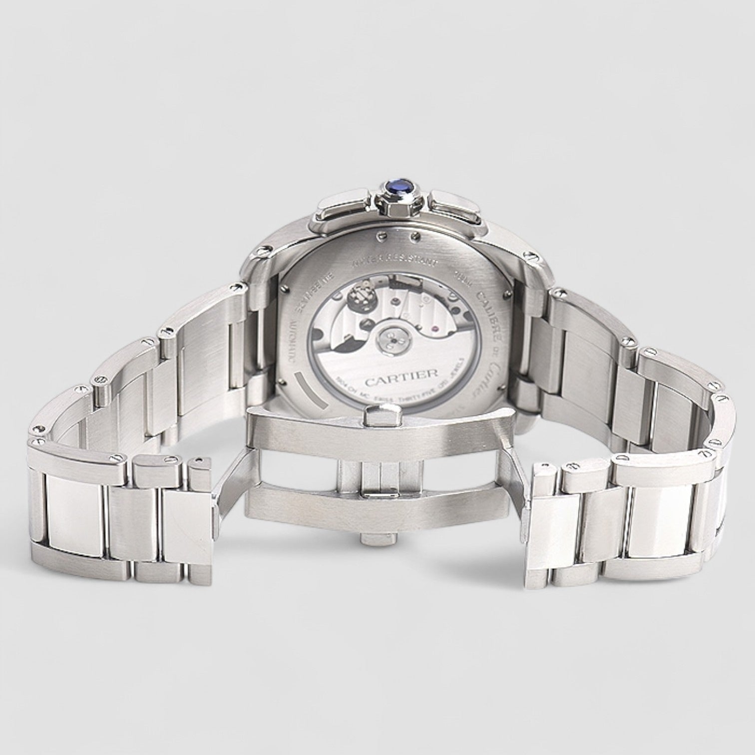 Calibre de Cartier Chronograph Silver Dial SS