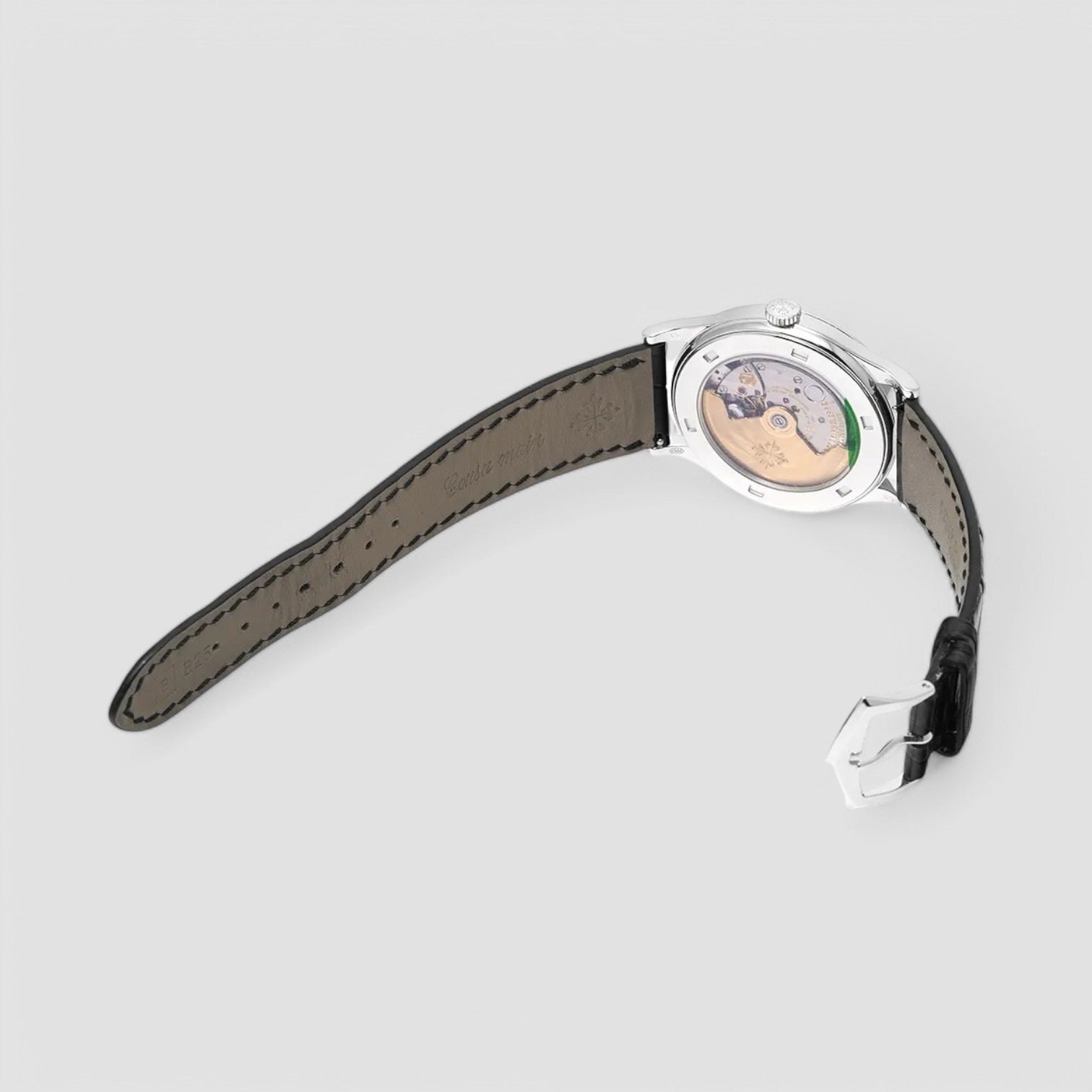 Calatrava 18K White Gold Black Dial / Diamond Bezel