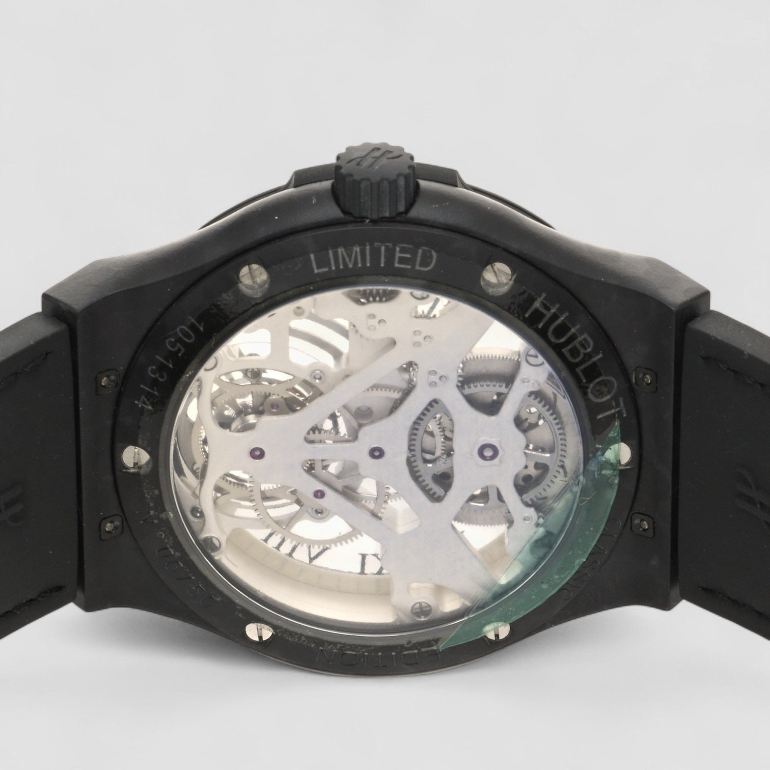 Classic Fusion Tourbillon Skull Dial Skeleton Black Ceramic 45mm