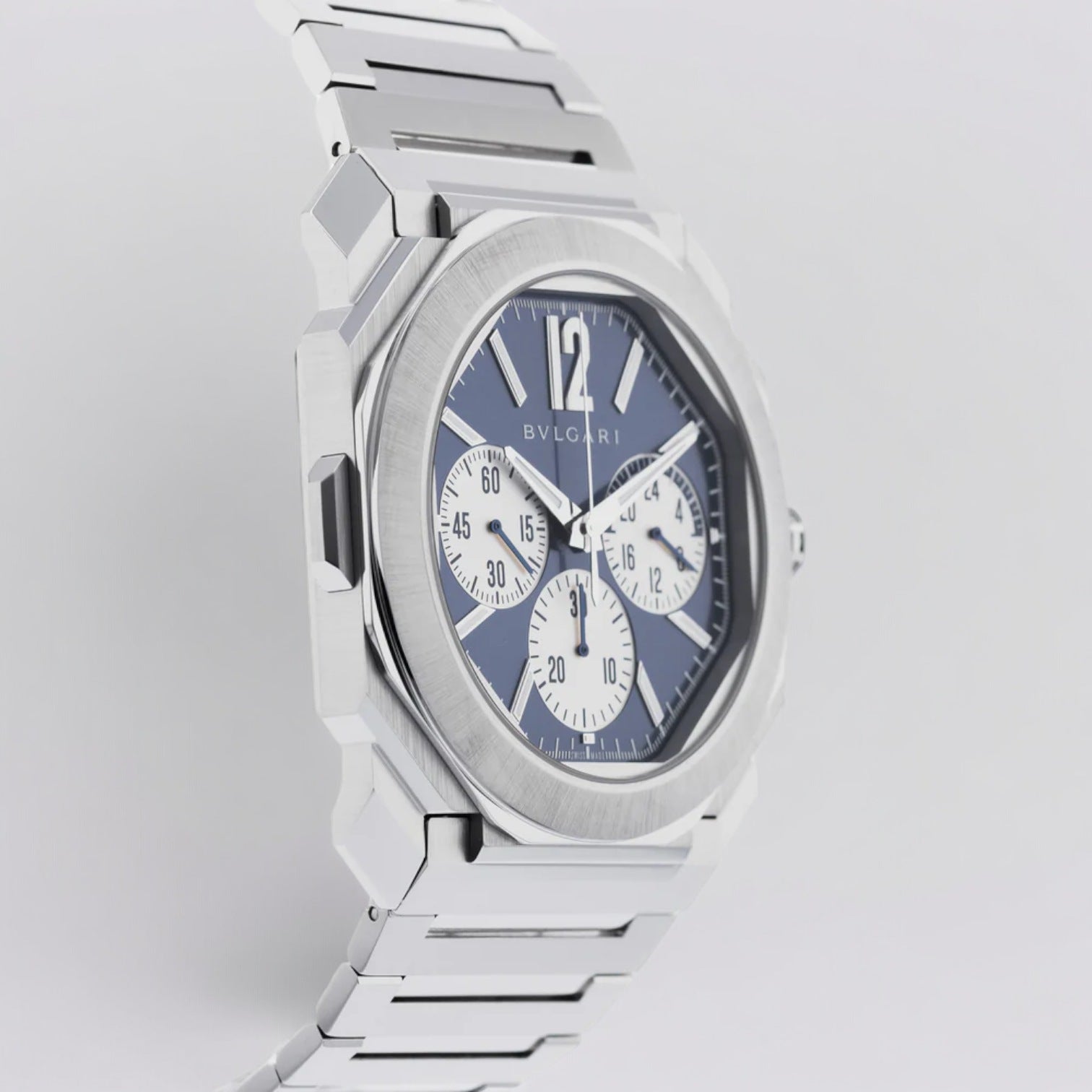 Octo Finissimo Chronograph GMT SS / Blue
