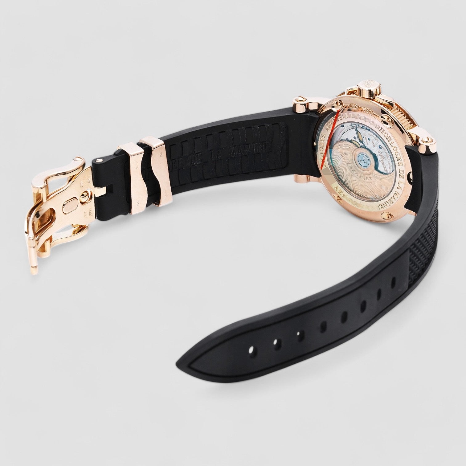 Marine Automatic Big Date 18K Rose Gold / Rubber