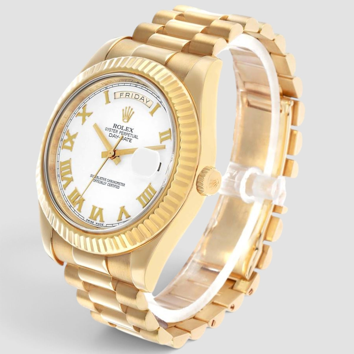Day-Date II 41mm Yellow Gold White Dial