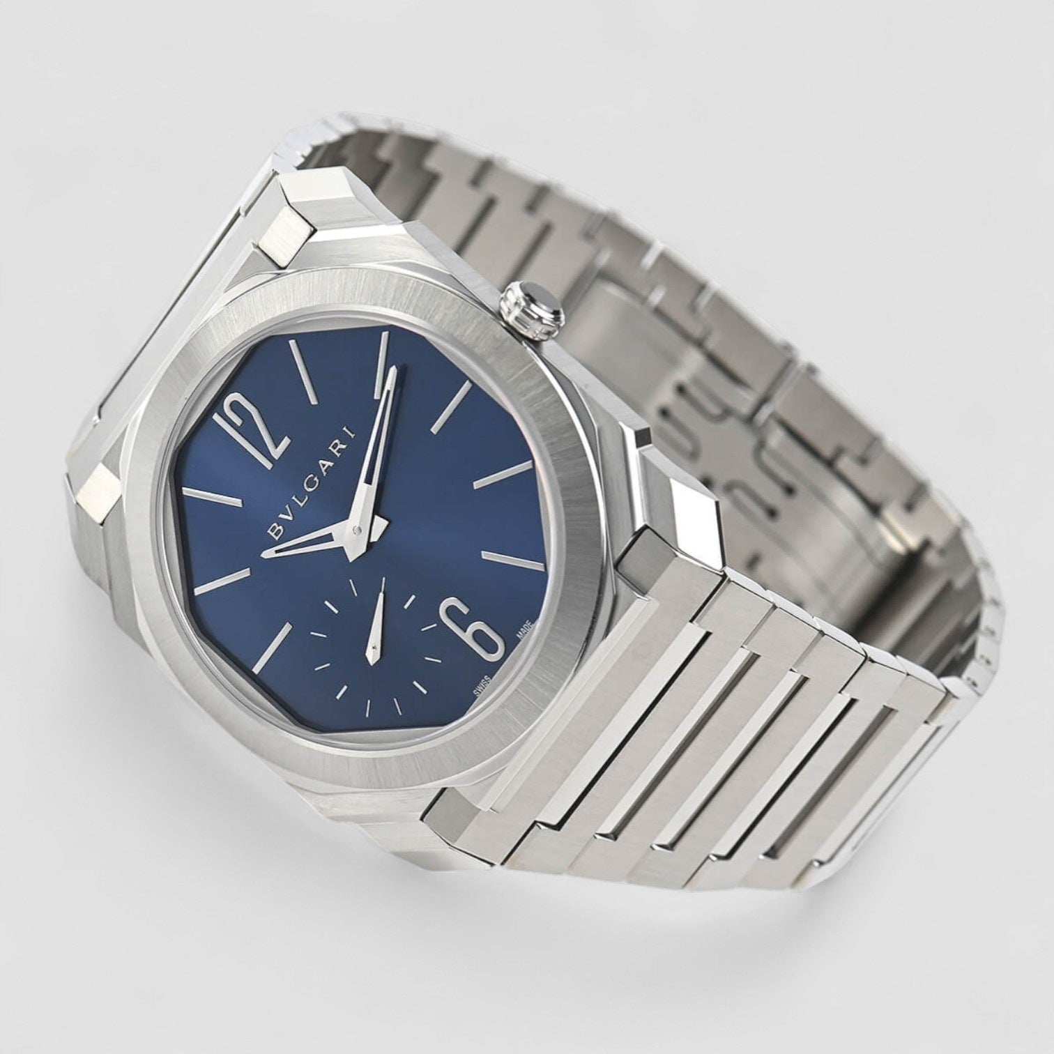 Octo Finissimo Extra Thin SS Blue Dial