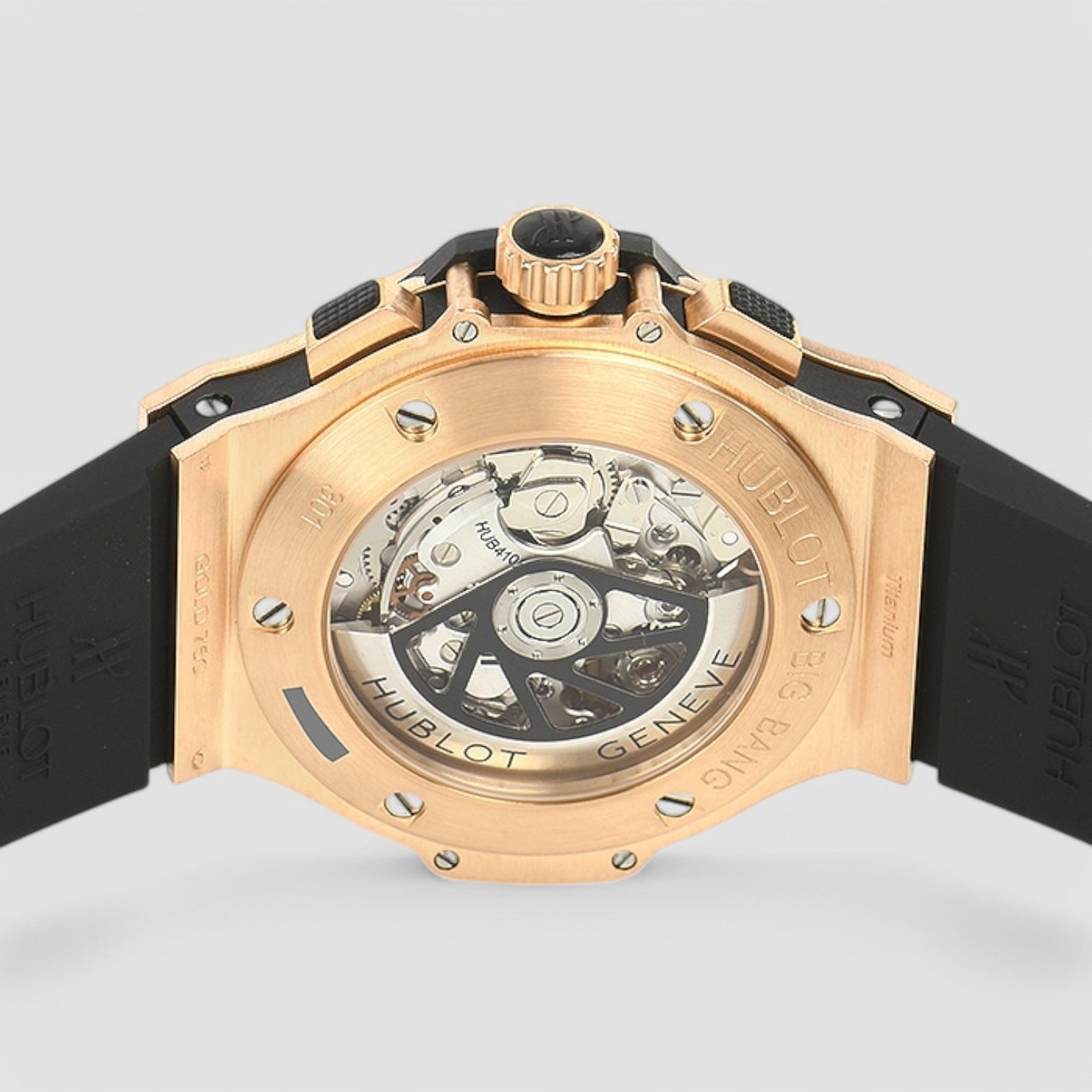 Big Bang 18kt Rose Gold Automatic Chronograph Diamond Men's Watch