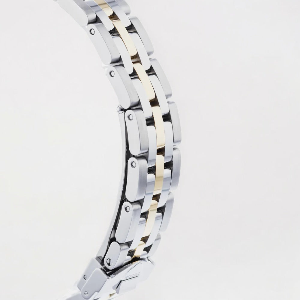 Glamour Date 26 Stainless Steel / Yellow Gold / Black-Diamond / Bracelet