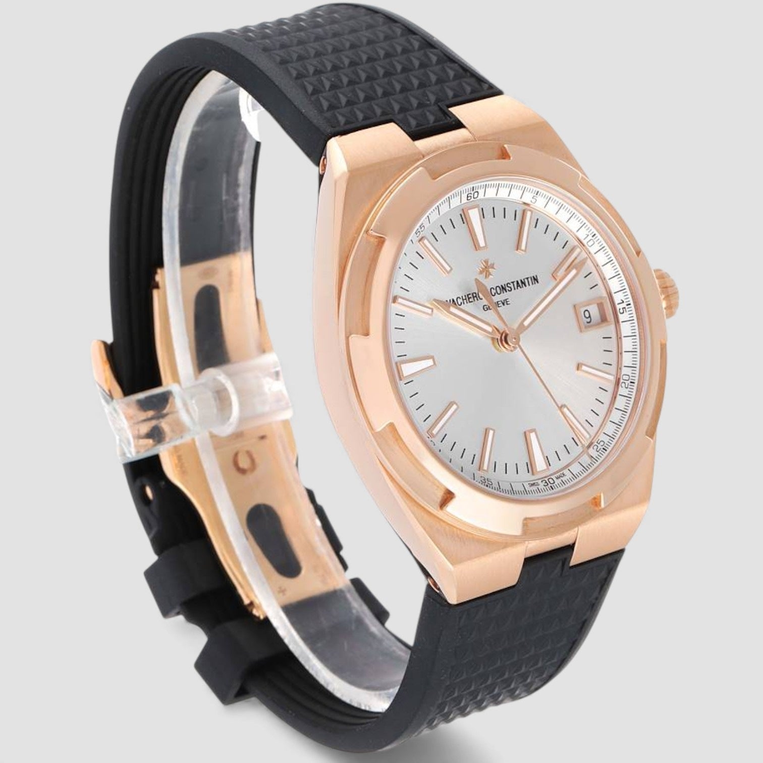 Overseas 4500v Automatic 41mm Silver Dial Rose Gold