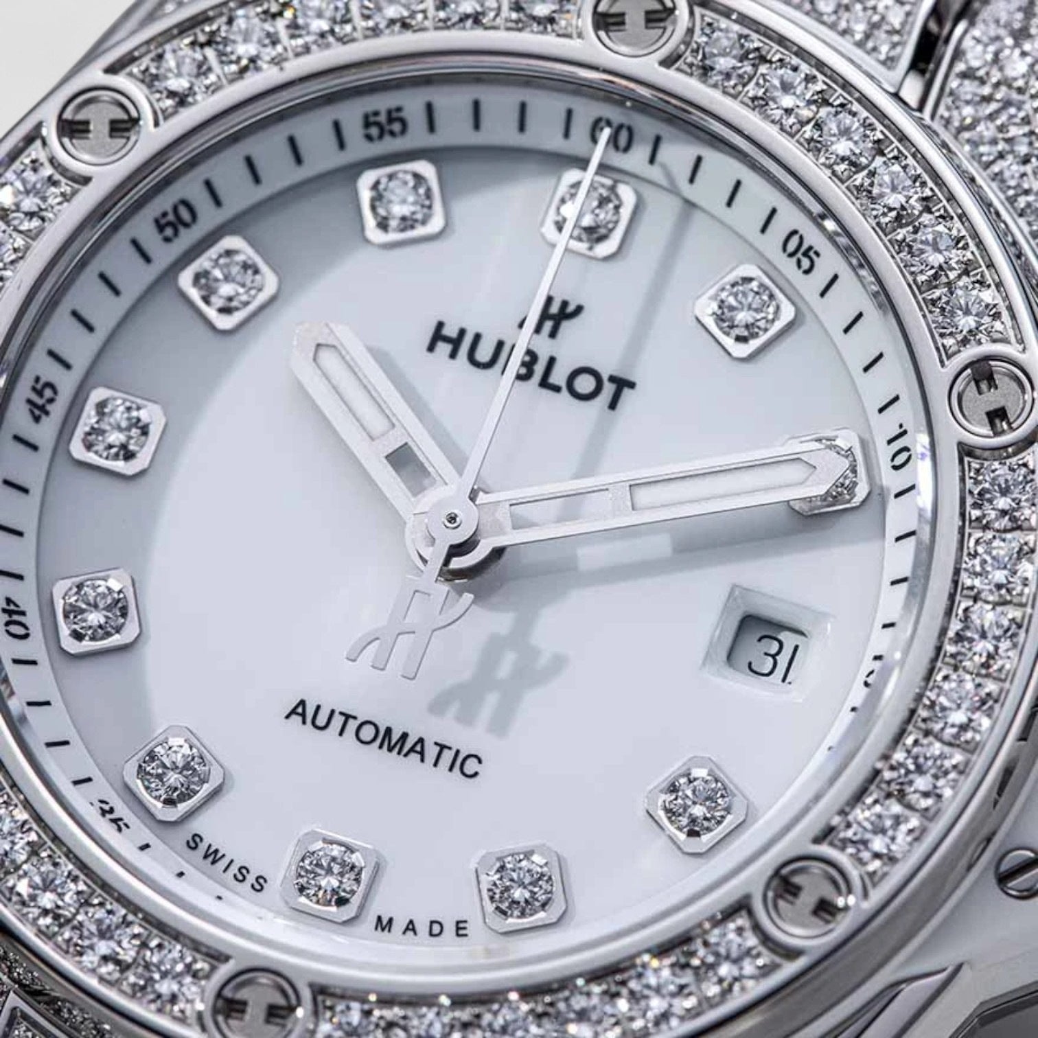 Big Bang One Click Steel White Pave 33 mm