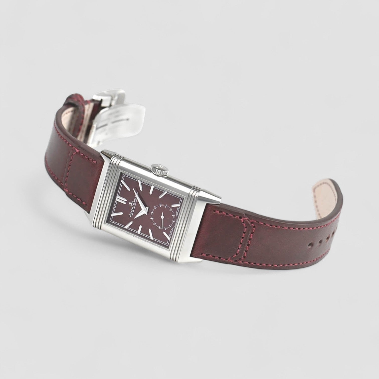 Reverso Tribute Small Seconds SS Burgundy Dial