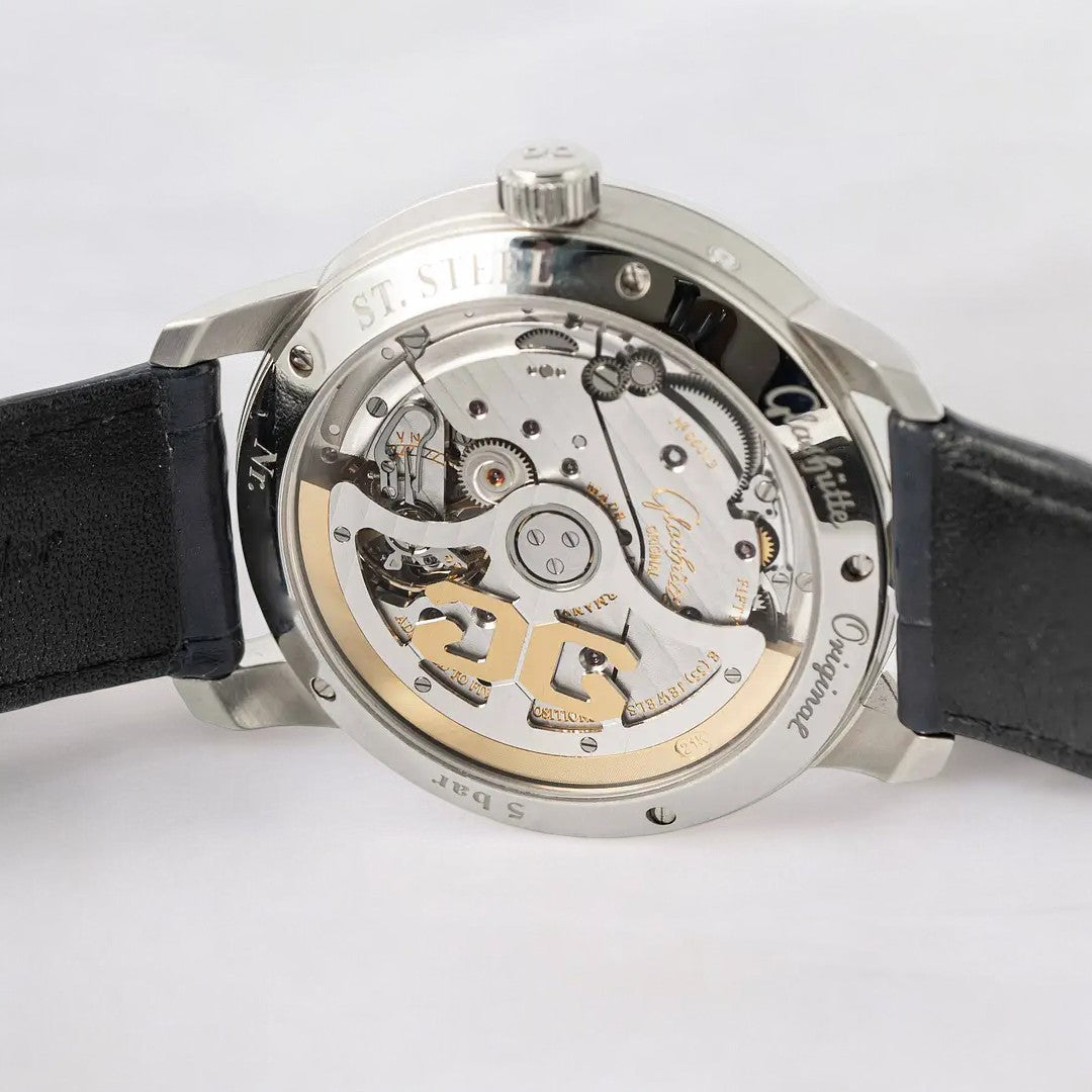 Senator Panorama Date Moon Phase Steel