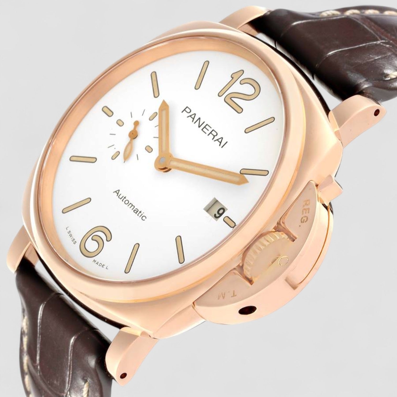 Luminor Due Rose Gold Ivory Dial Mens Watch