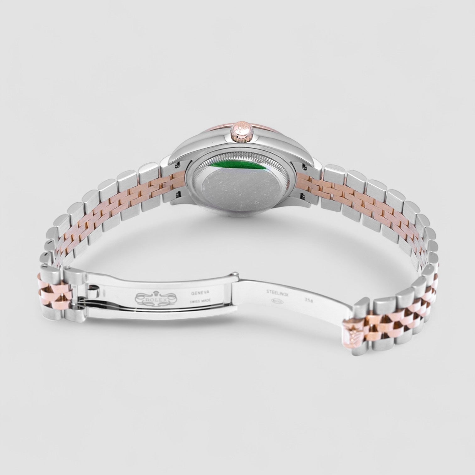 Lady-Datejust Olive Green Diamond Steel & Rose Gold