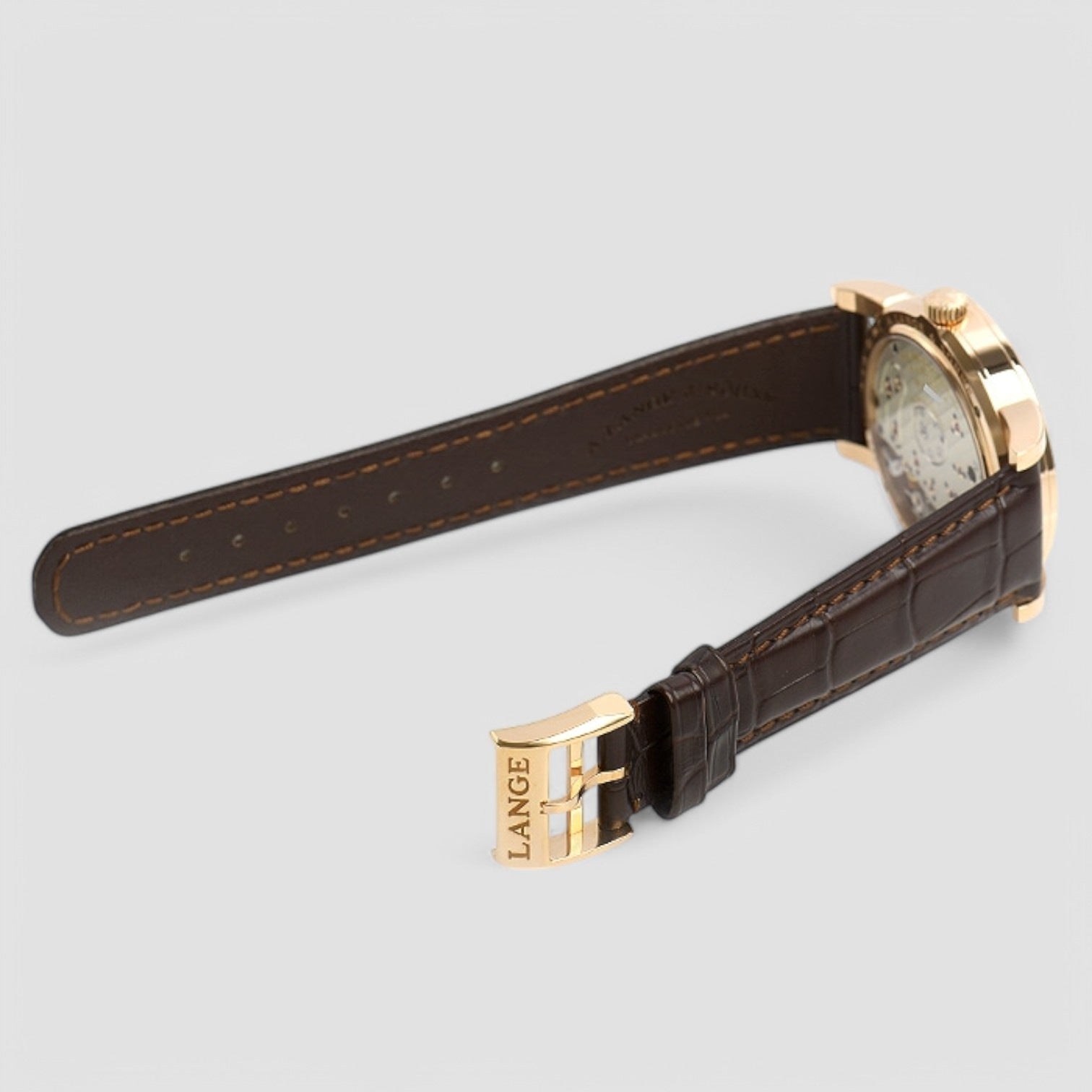 Lange 1 Grey Dial 18K Rose Gold 38.5MM