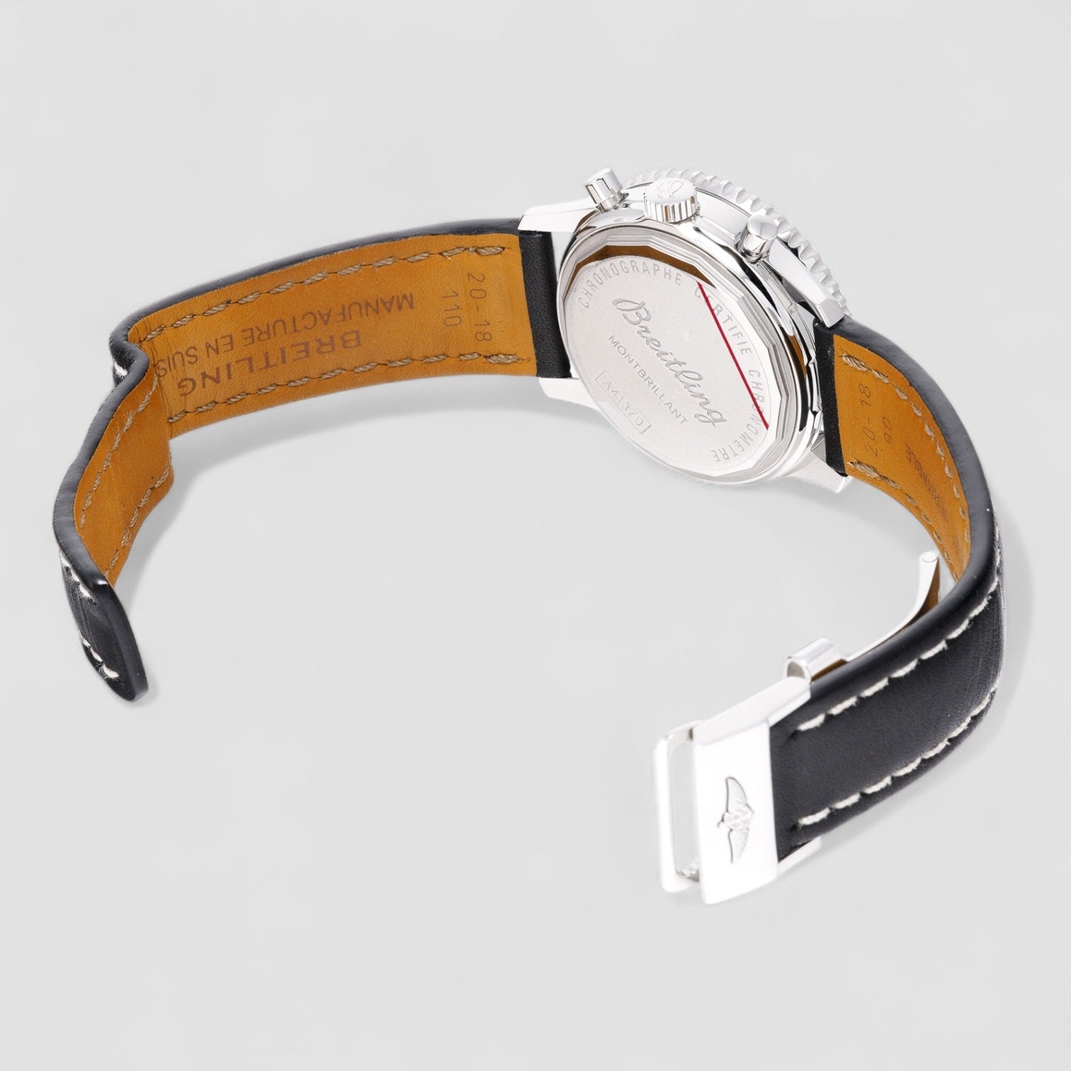 Montbrillant Chronograph Automatic Black Dial Men's Watch