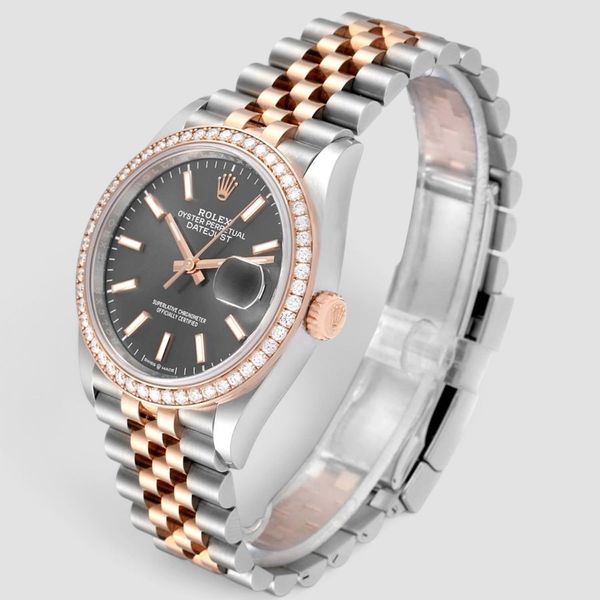 Datejust 36 Grey Rhodium Dial Jubilee