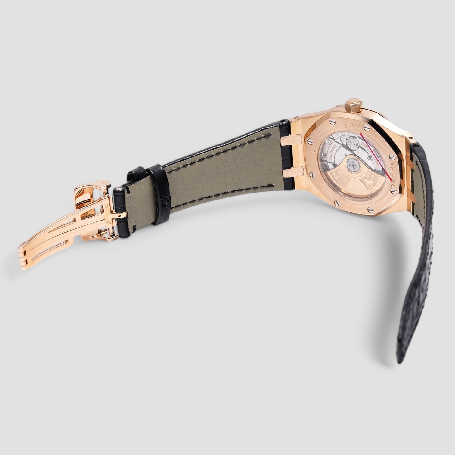 Royal Oak Jumbo Black Dial 18K Rose Gold