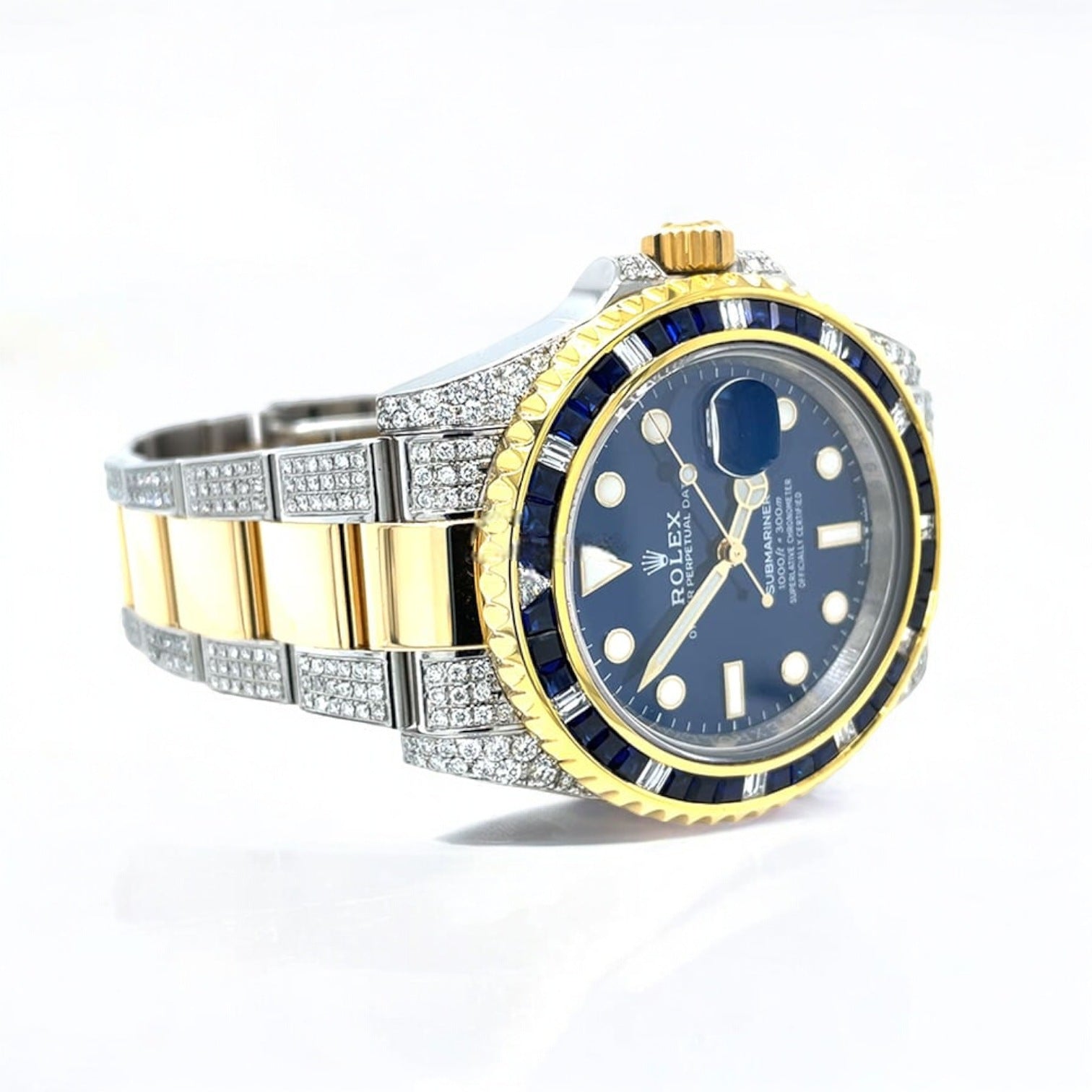 Submariner Date – Oyster – Royal Blue Dial – Custom Diamond-Set - Iced out