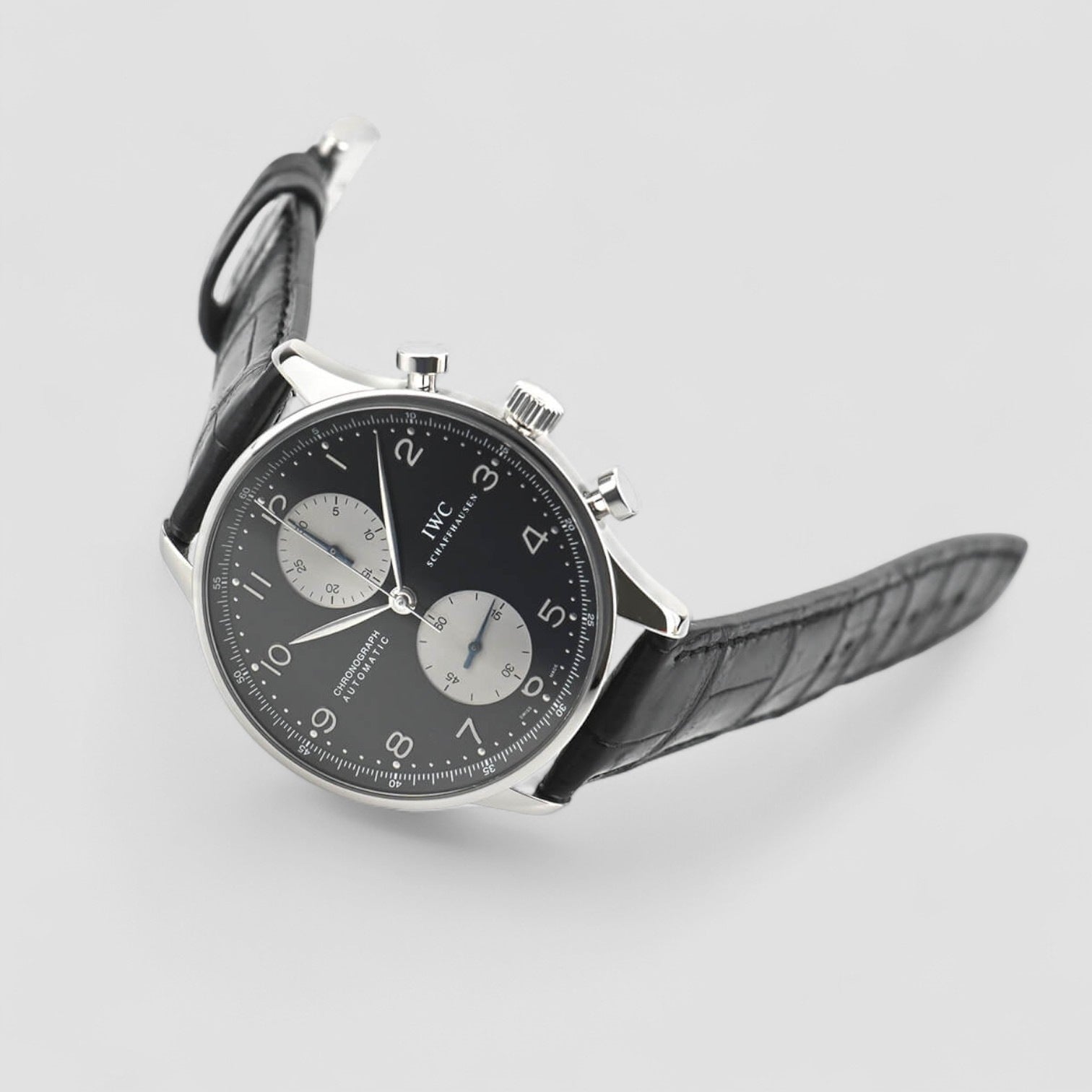 Portugieser Chronograph Black Panda Dial / SS