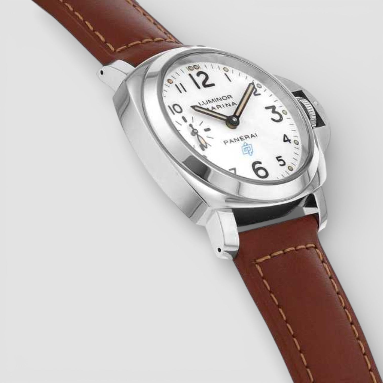 Luminor Marina White Dial Steel Mens Watch