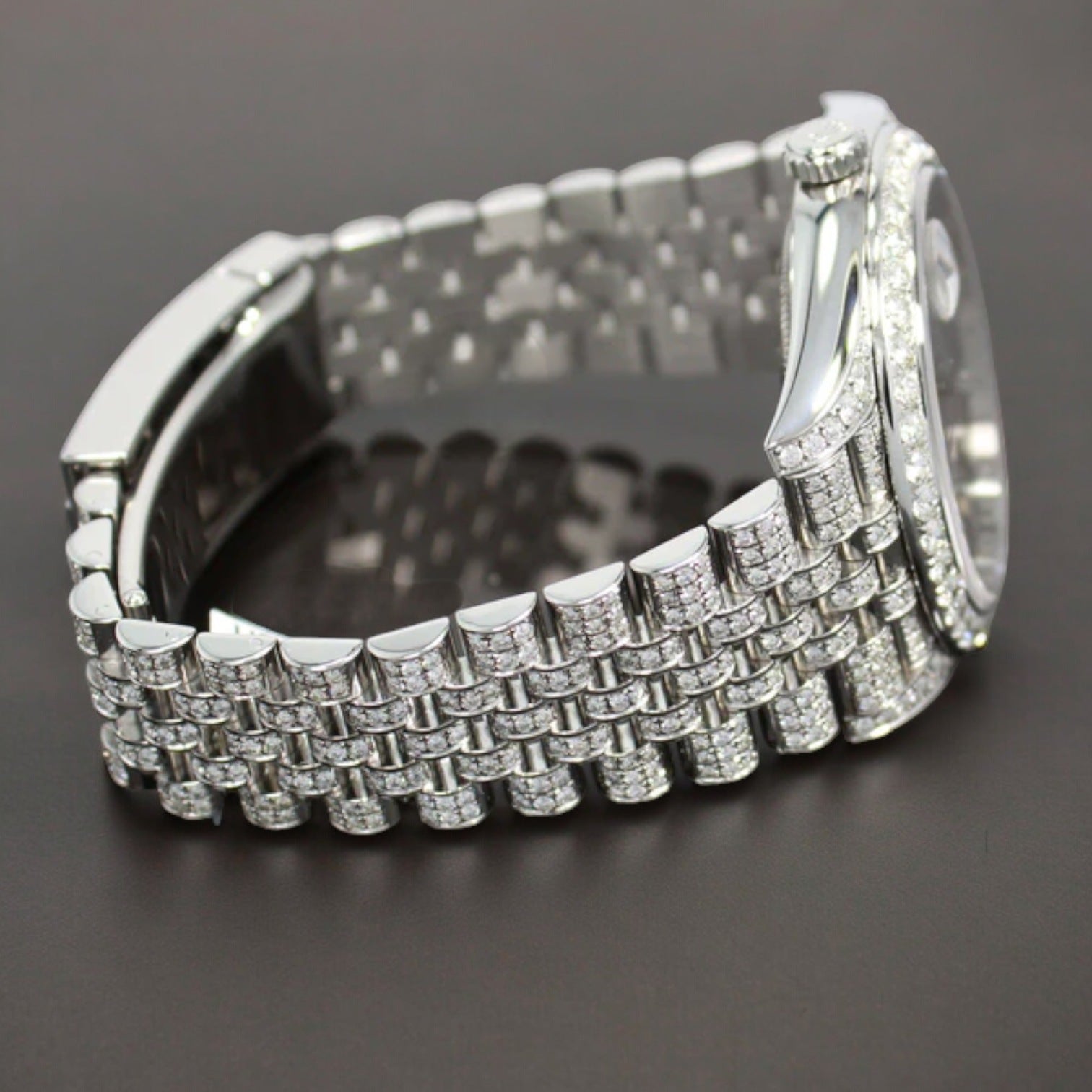 Datejust 41 Full Iced out – Diamonds – Grey Dial – Jubilee