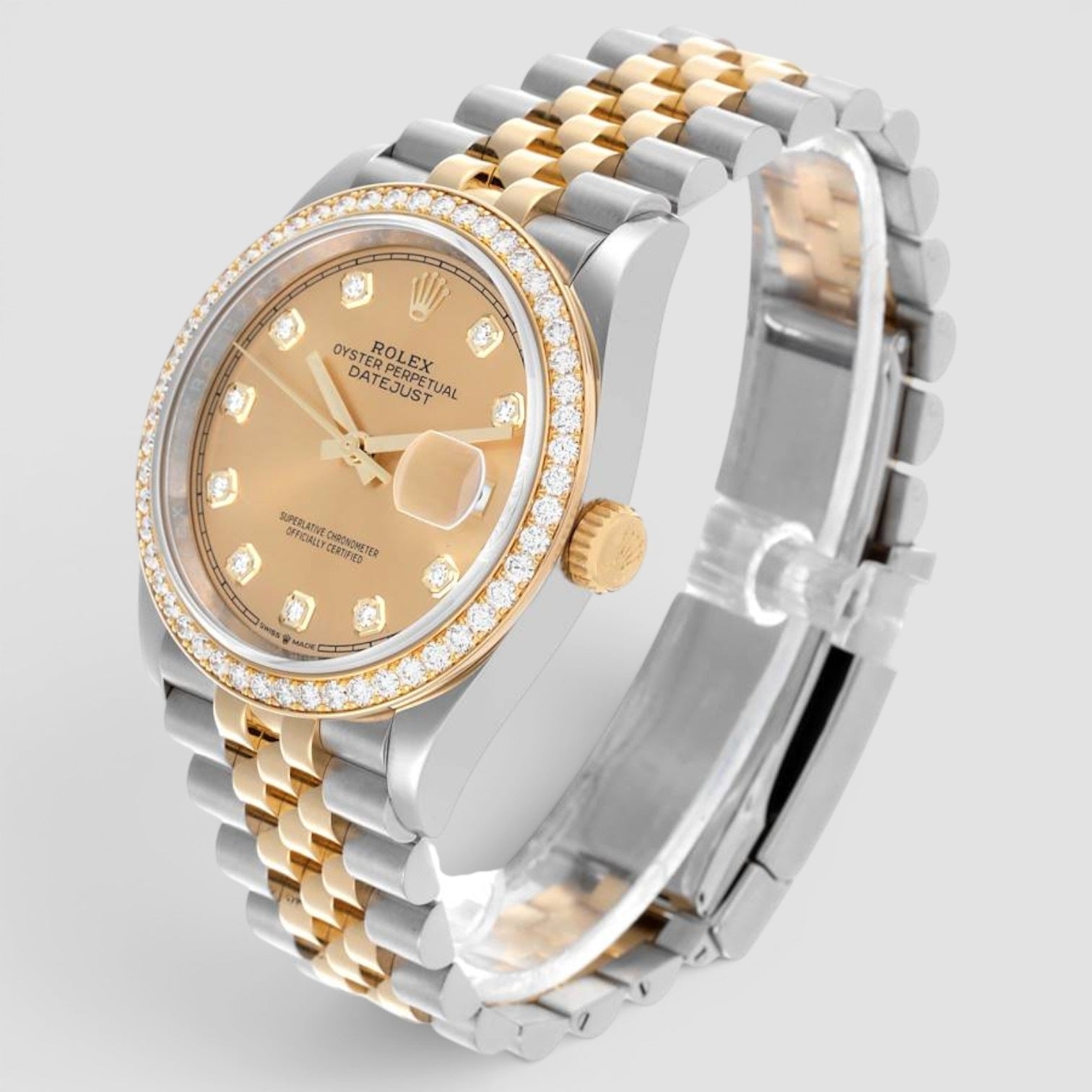 Datejust 36mm Champagne Diamond Dial Two-Tone Jubilee