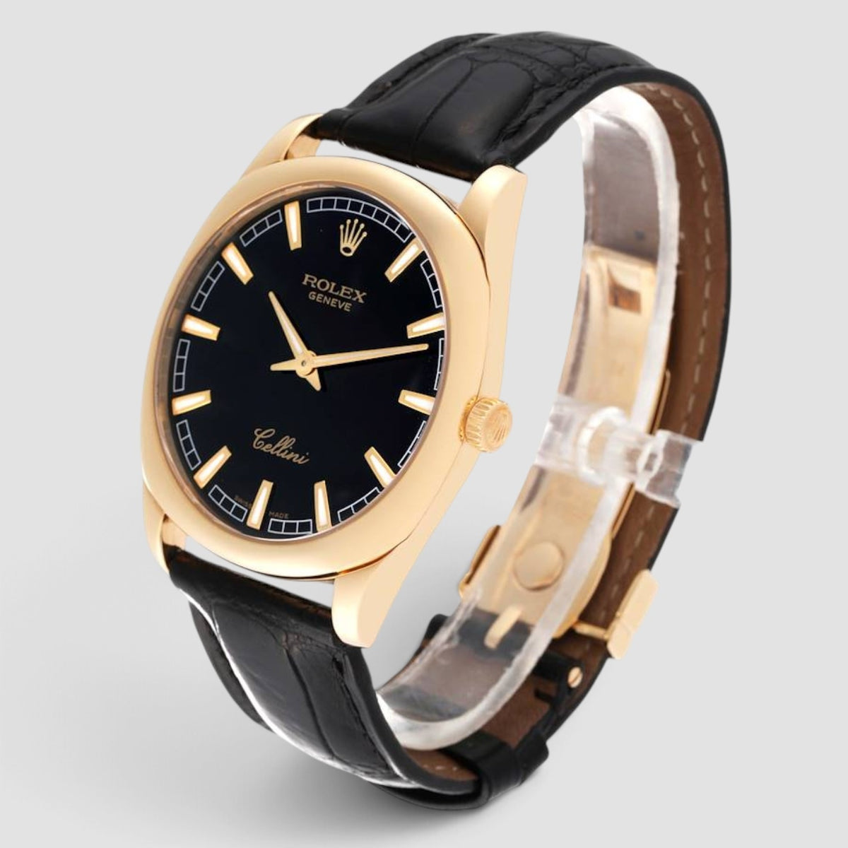 Cellini Danaos 38mm Yellow Gold Black Dial