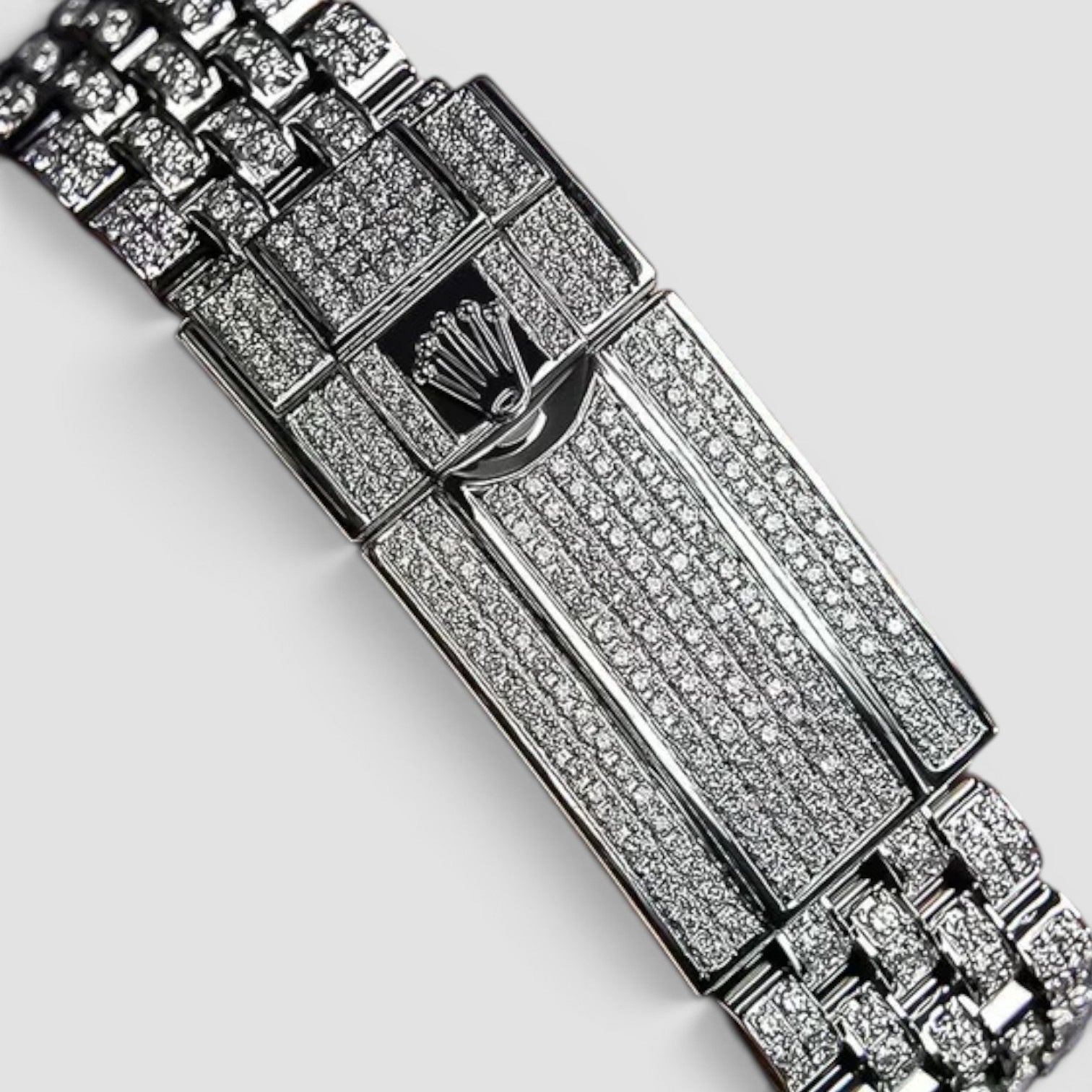 GMT-Master II Custom Diamond-Set with Blue/Black Gemstone bezel Iced Out