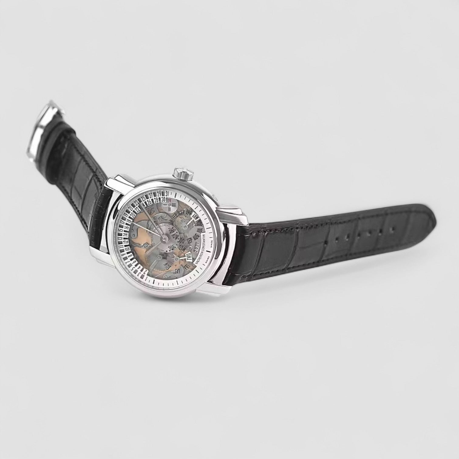 Malte 31 Day Retrograde Perpetual Calendar Platinum RARE Description