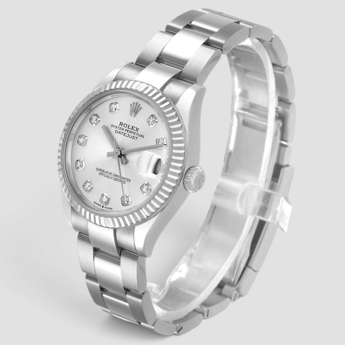 Datejust 31 Silver Diamond Dial