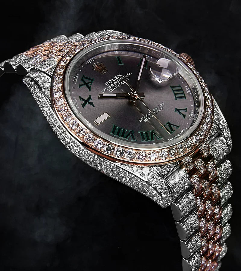 Datejust 41 – Jubilee – “Wimbledon” Dial – Custom Diamond-Set - Iced Out