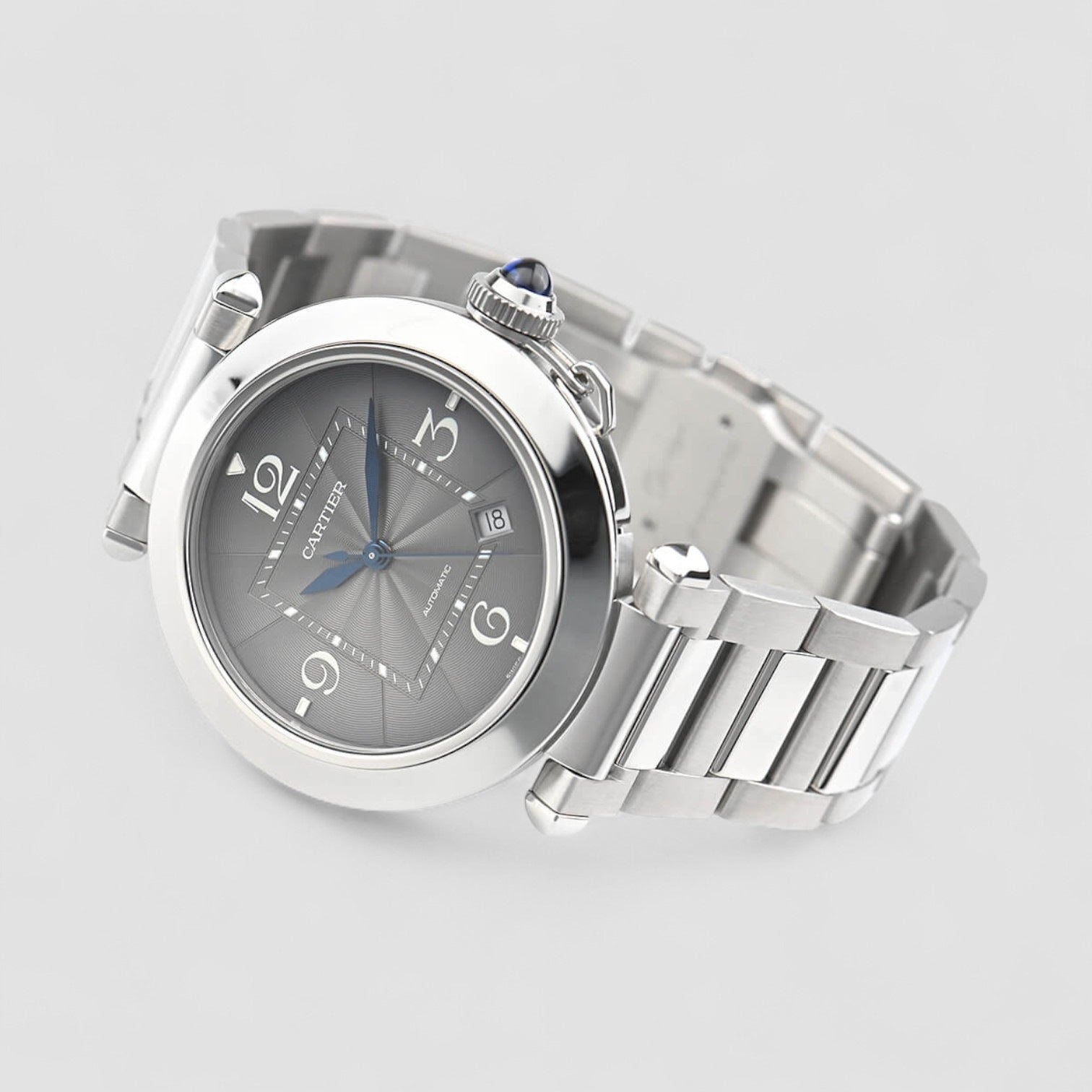 Pasha De Cartier Automatic Grey Dial Steel