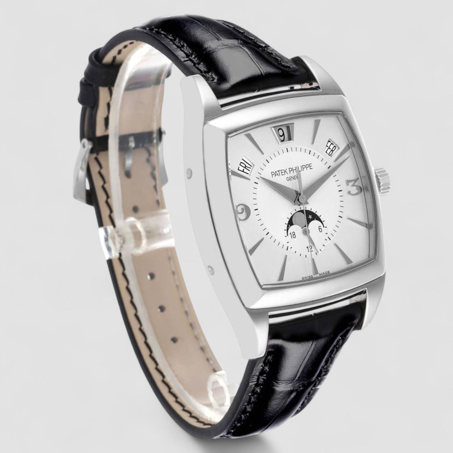 Gondolo Calendario 18K White Gold Silver Dial
