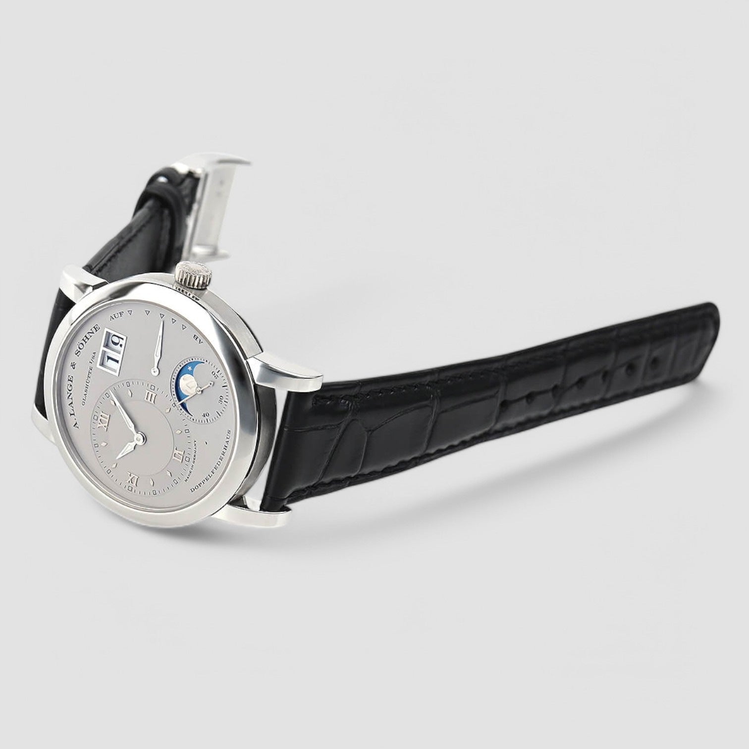 Lange 1 Moon Platinum Silver Dial