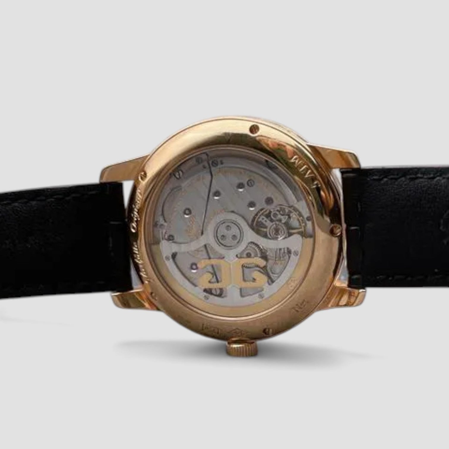 Senator Rose Gold Black Dial 42mm