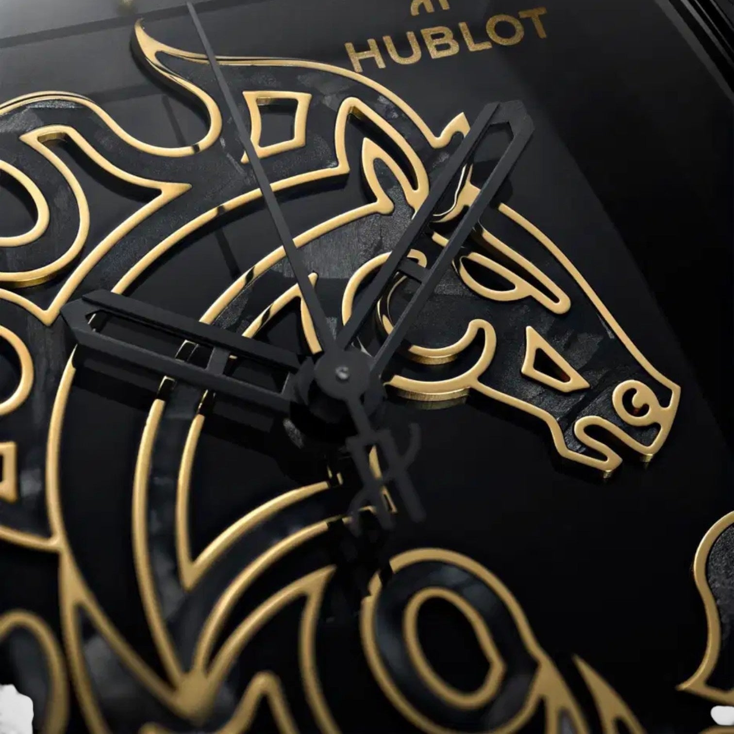 Spirit Of Big Bang Year Of The Horse Frosted Carbon 42mm Mens Watch Black