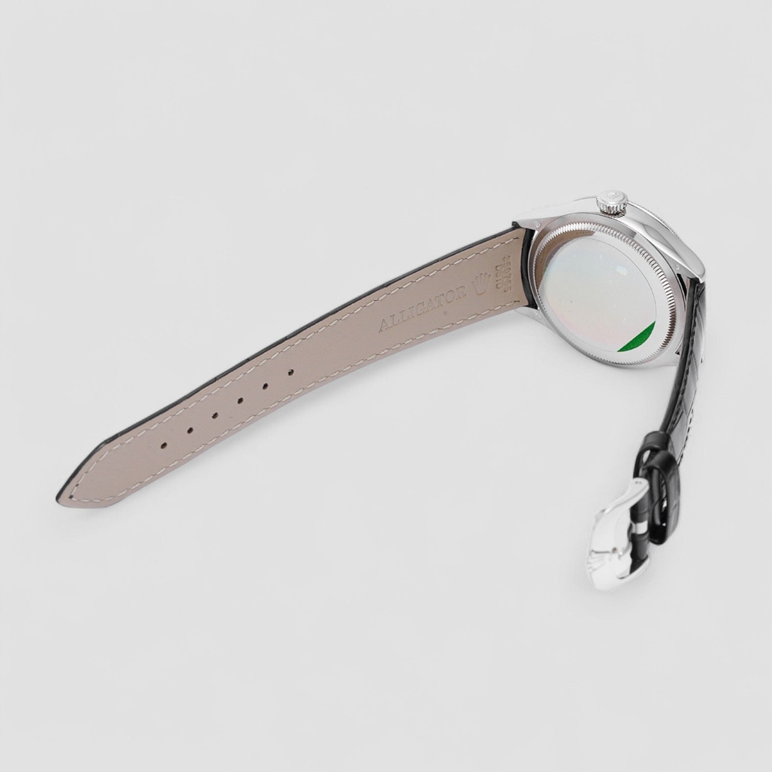 Cellini Date White Gold Silver Guilloche Index Dial