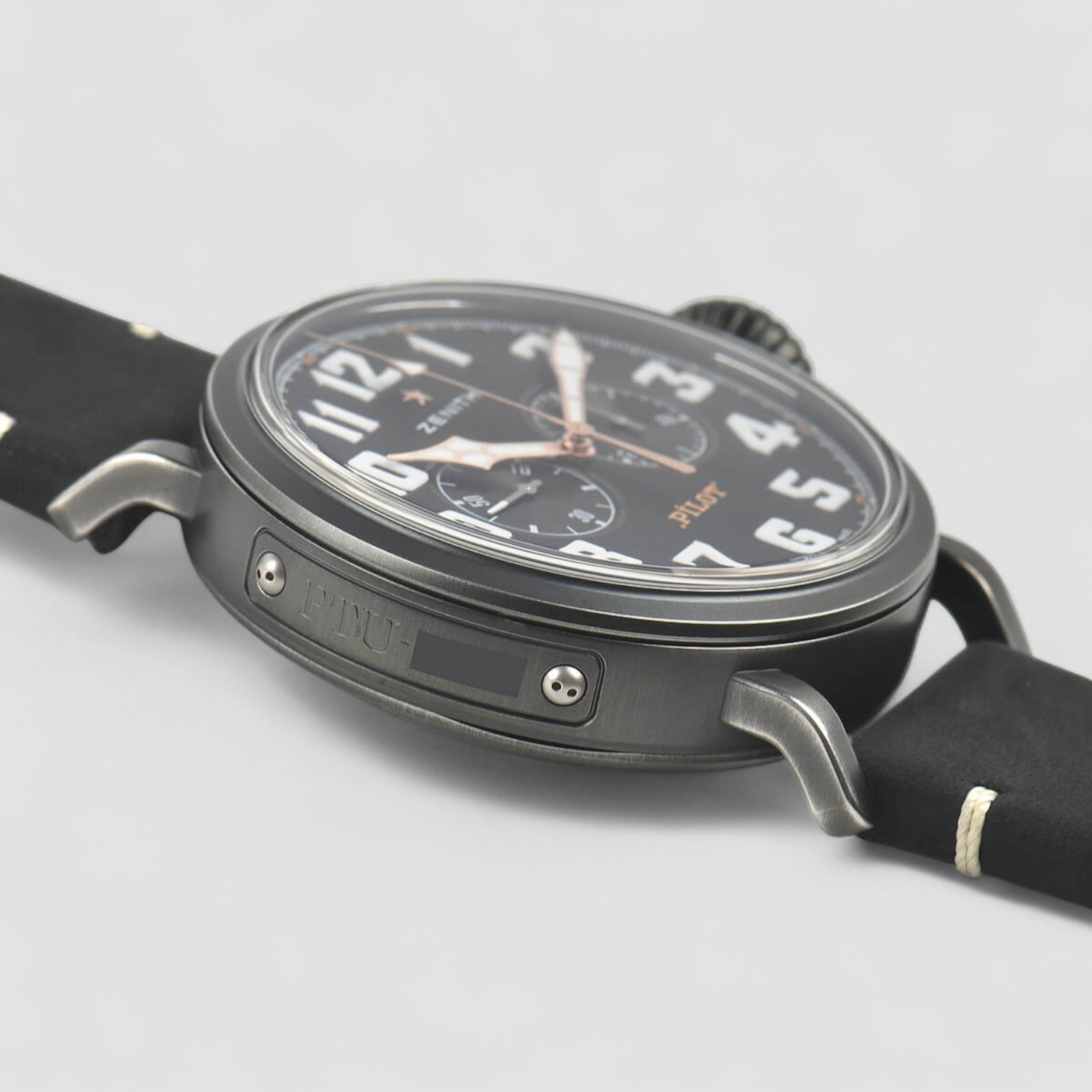 Pilot Type 20 Ton-Up Stainless Steel Black Arabic Dial
