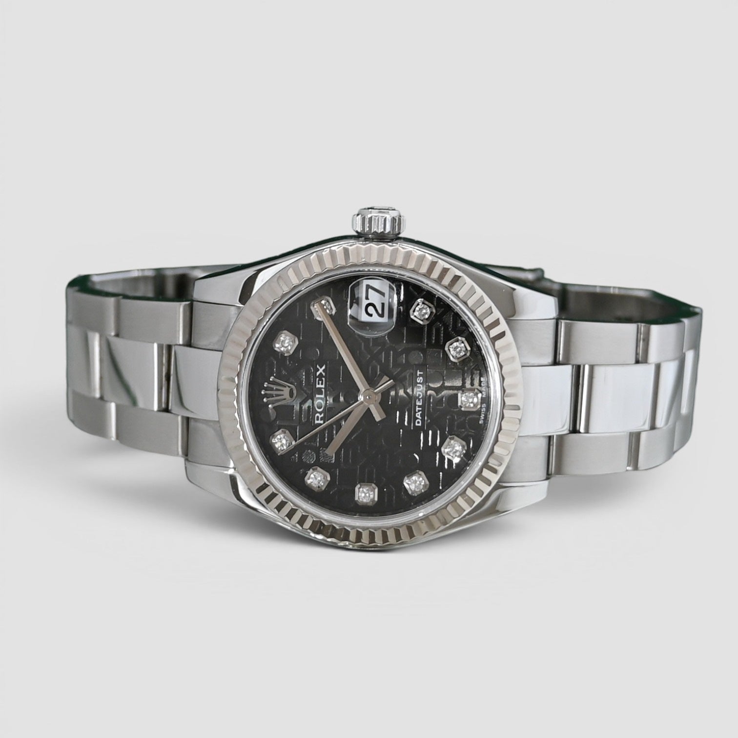 Datejust 31 black computer diamond dial oyster