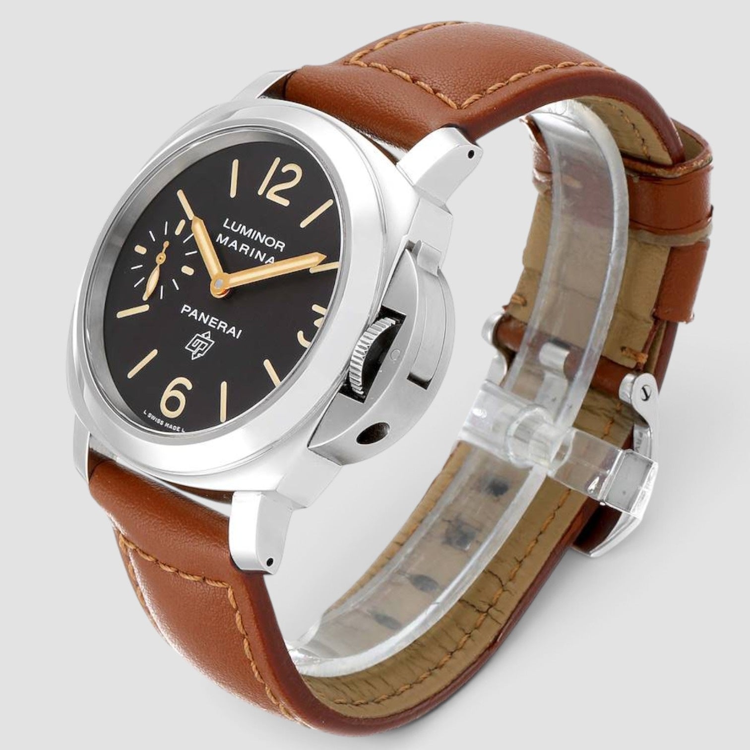 Luminor Marina Logo 44mm Steel Tropical Brown Dial