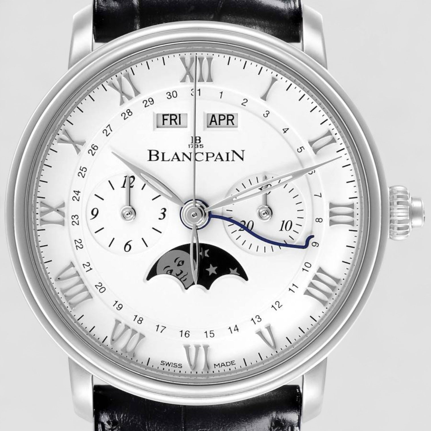 Villeret Chronographe Monopoussoir Steel Mens Watch