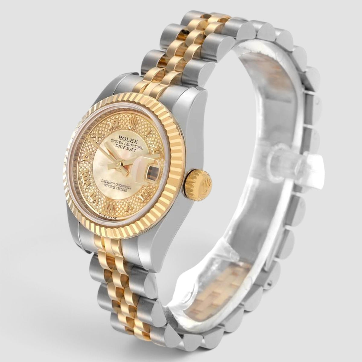 Lady-Datejust 26 Champagne Mother-of-Pearl Roman Dial Jubilee